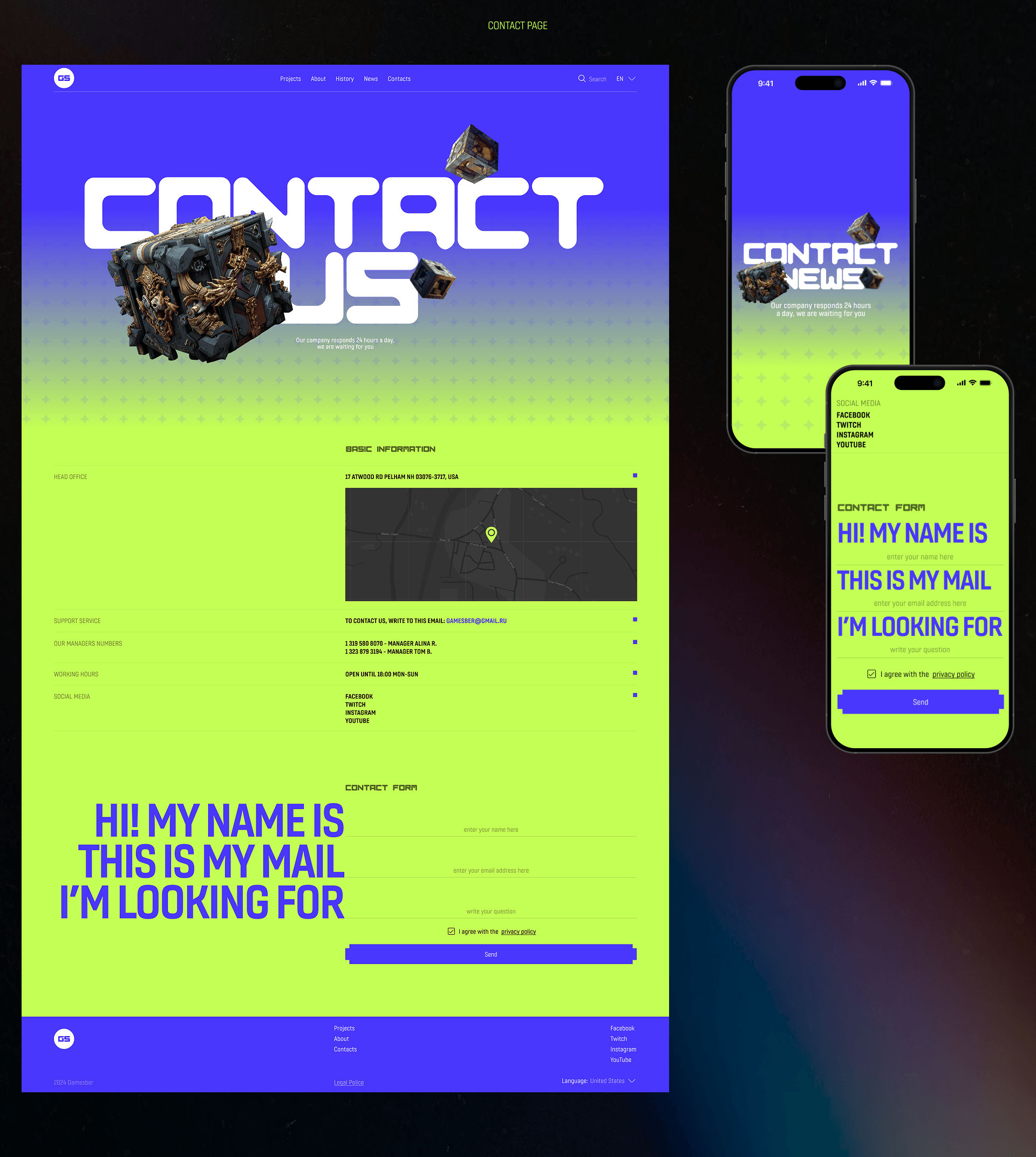 Game development company | Сorporate website — Изображение №15 — Интерфейсы на Dprofile