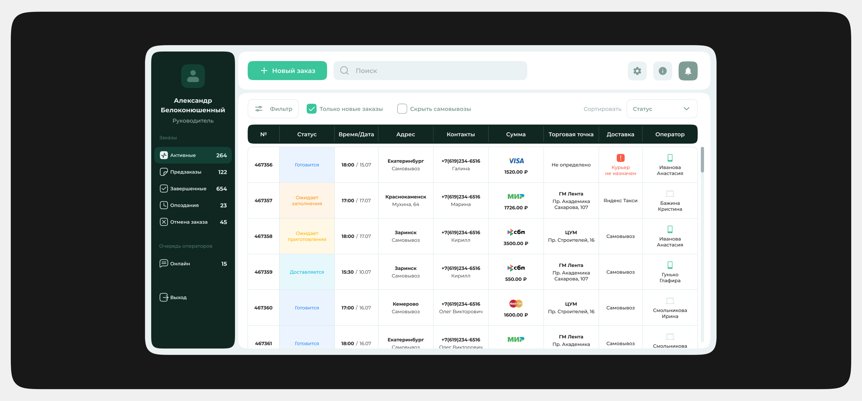 CRM-system — Изображение №4 — Интерфейсы на Dprofile