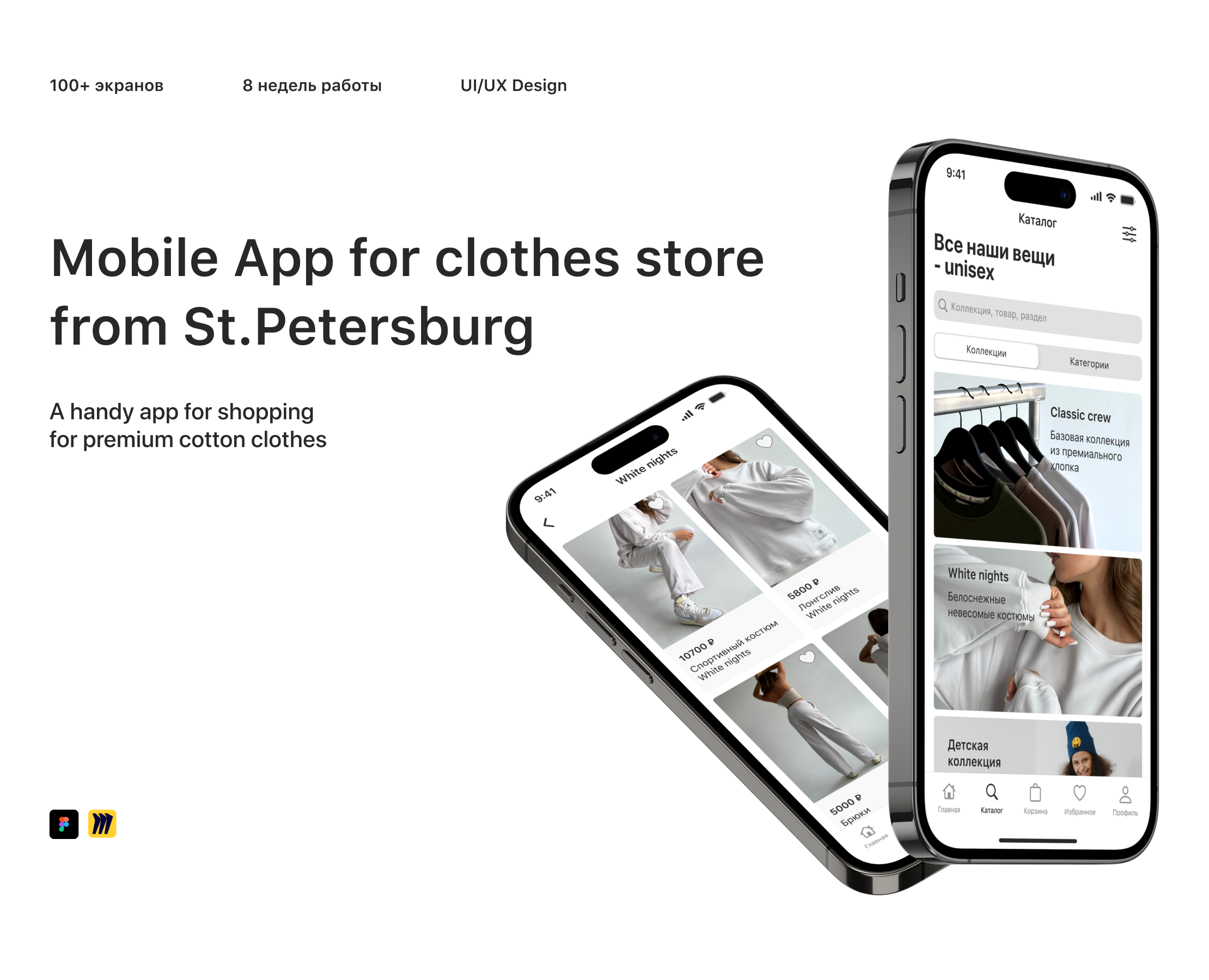 Мобильное приложение для бренда одежды из Санкт-Петербурга — Интерфейсы на Dprofile