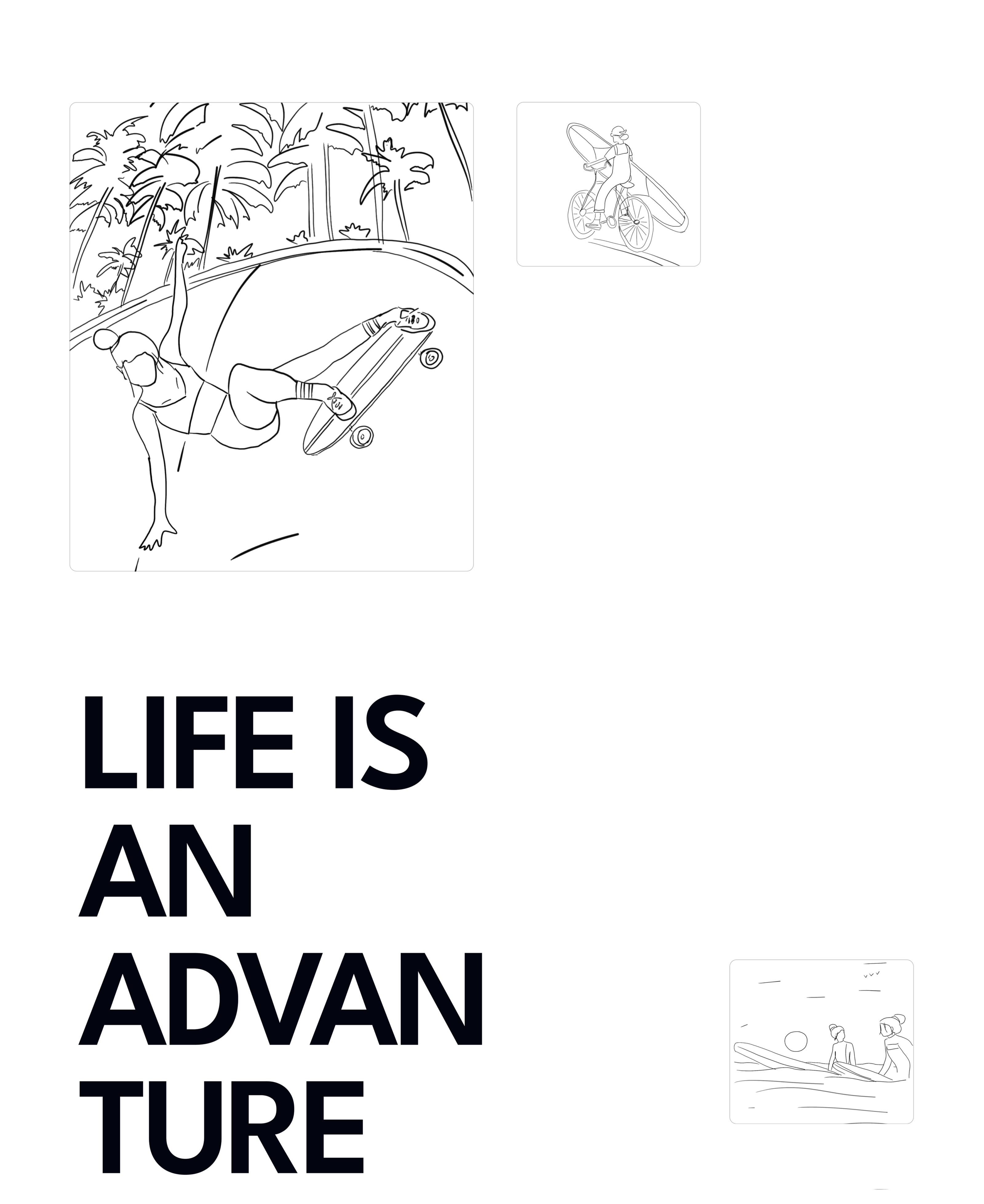 Surf coloring book — Изображение №4 — Иллюстрация на Dprofile