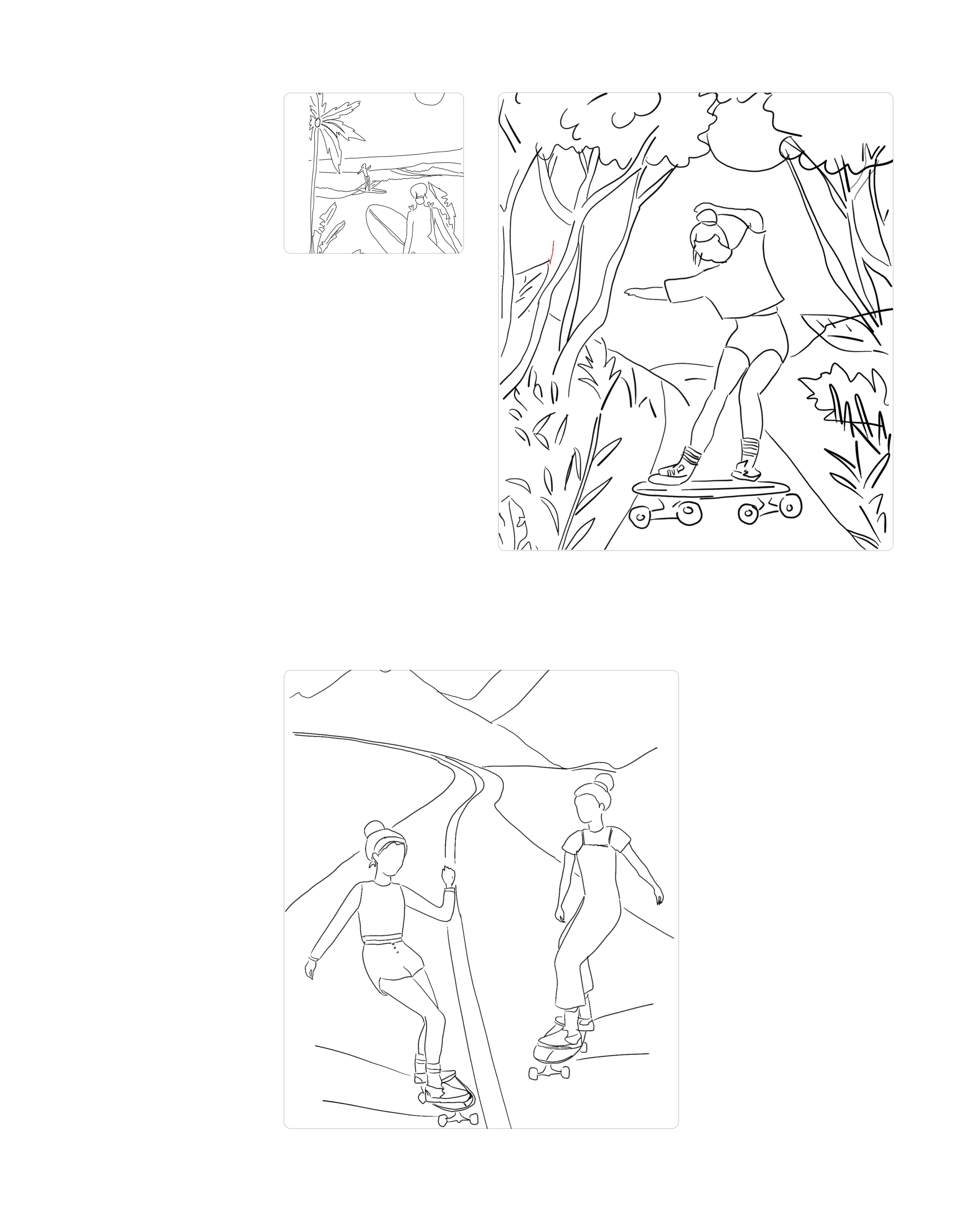 Surf coloring book — Изображение №7 — Иллюстрация на Dprofile