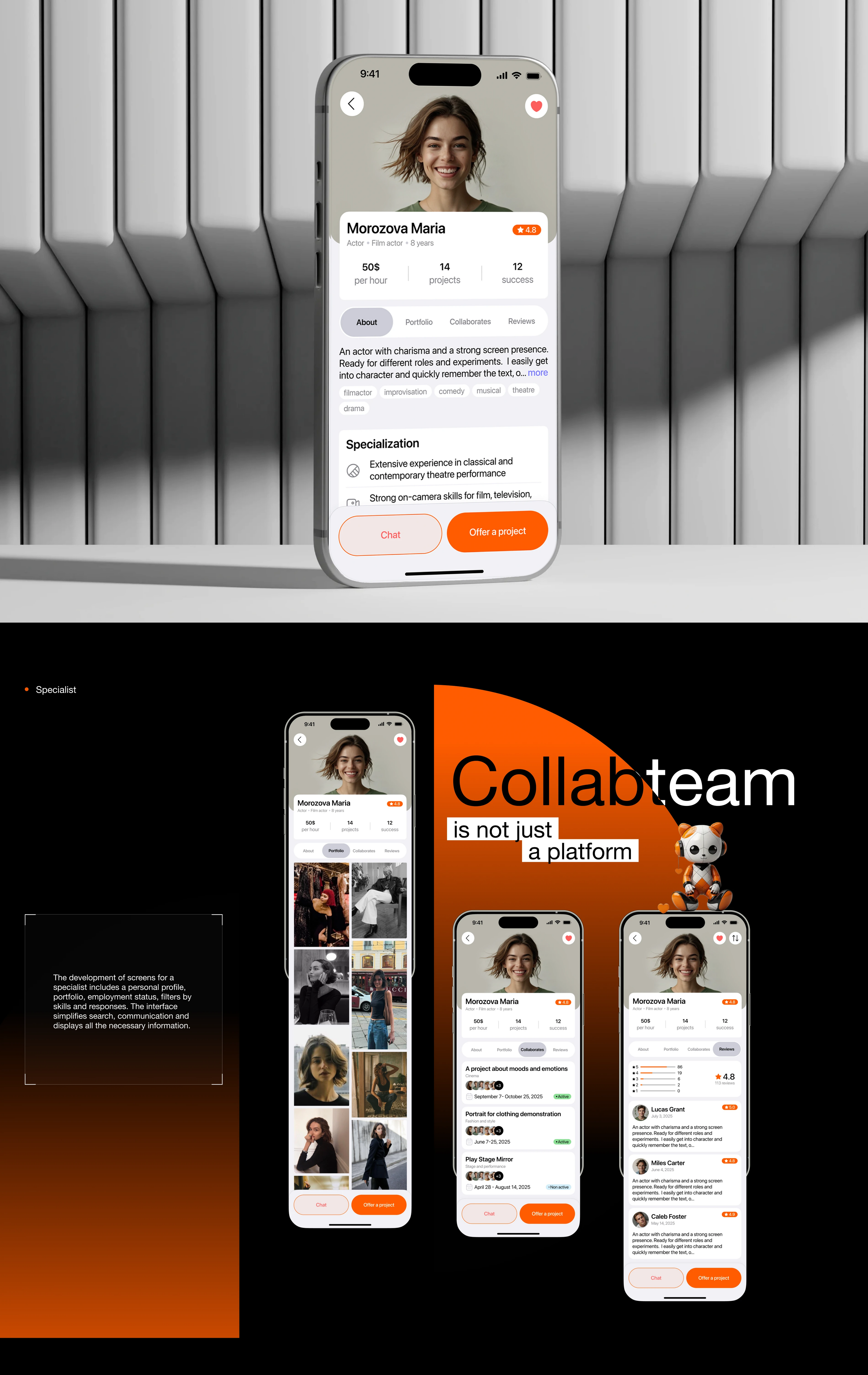 Search Team service | Mobile App — Изображение №7 — Интерфейсы, Графика на Dprofile