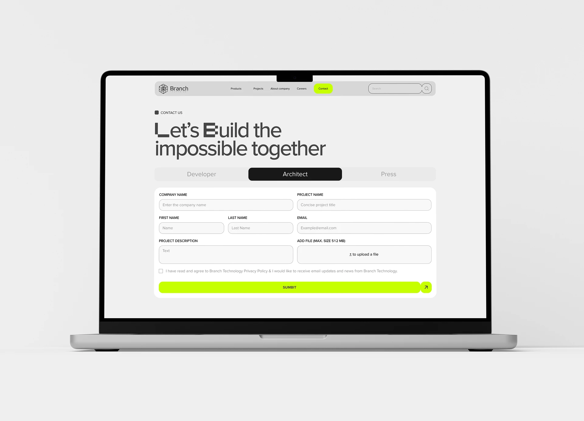 UI/UX Redesign corporate website "Branch Technology" — Изображение №13 — Интерфейсы на Dprofile