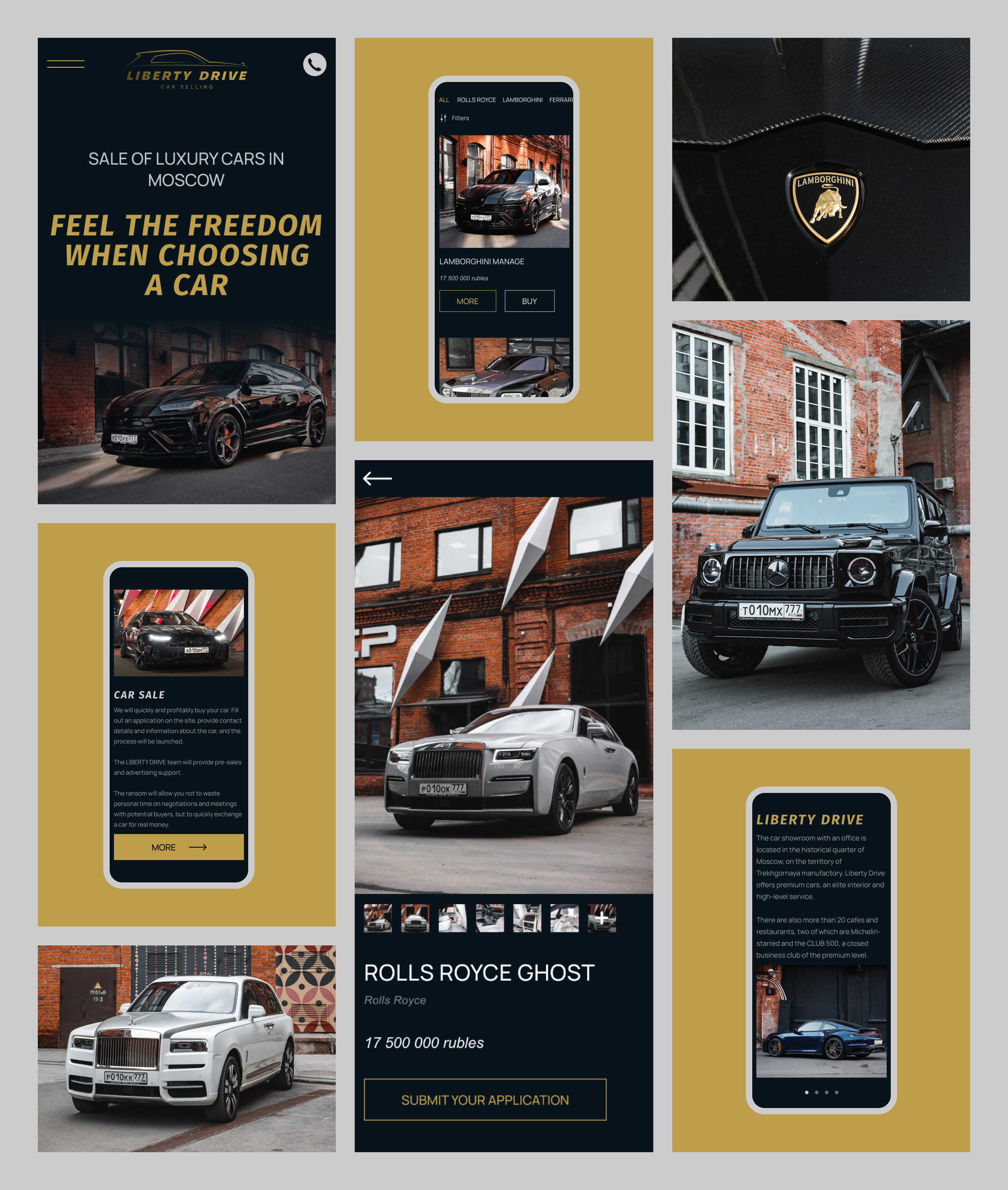 Аренда элитных авто | Автопарк | Прокат автомобилей — Изображение №2 — Интерфейсы на Dprofile