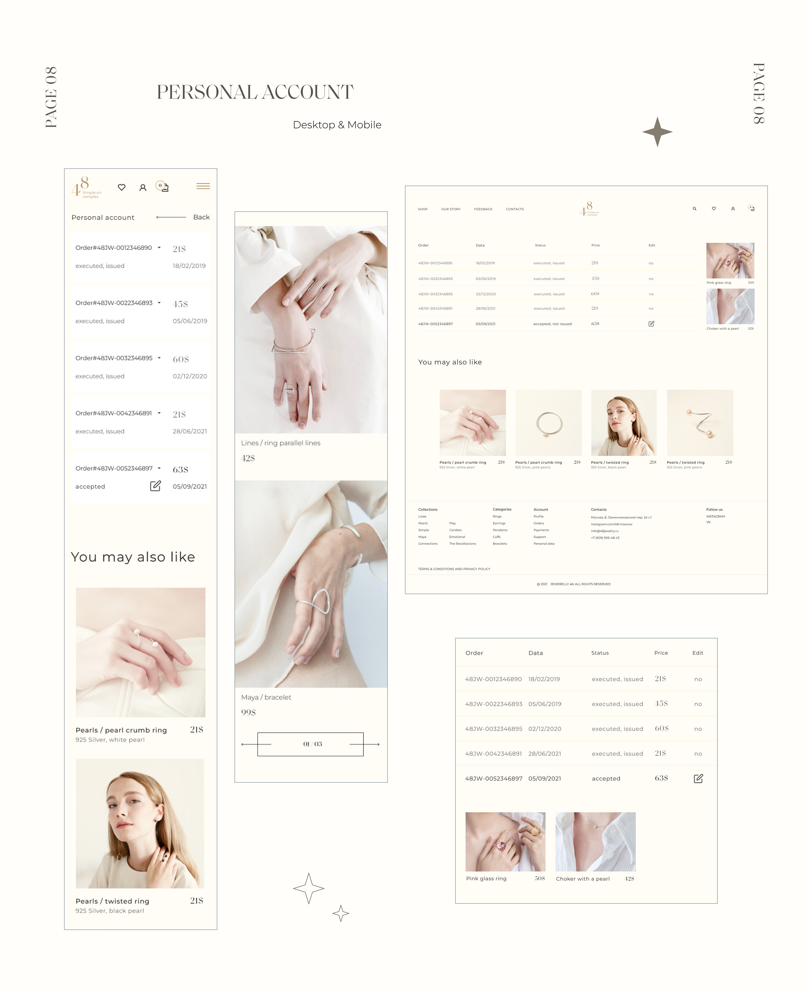 ONLINE STORE OF JEWERLY_Redesign — Изображение №10 — Интерфейсы на Dprofile