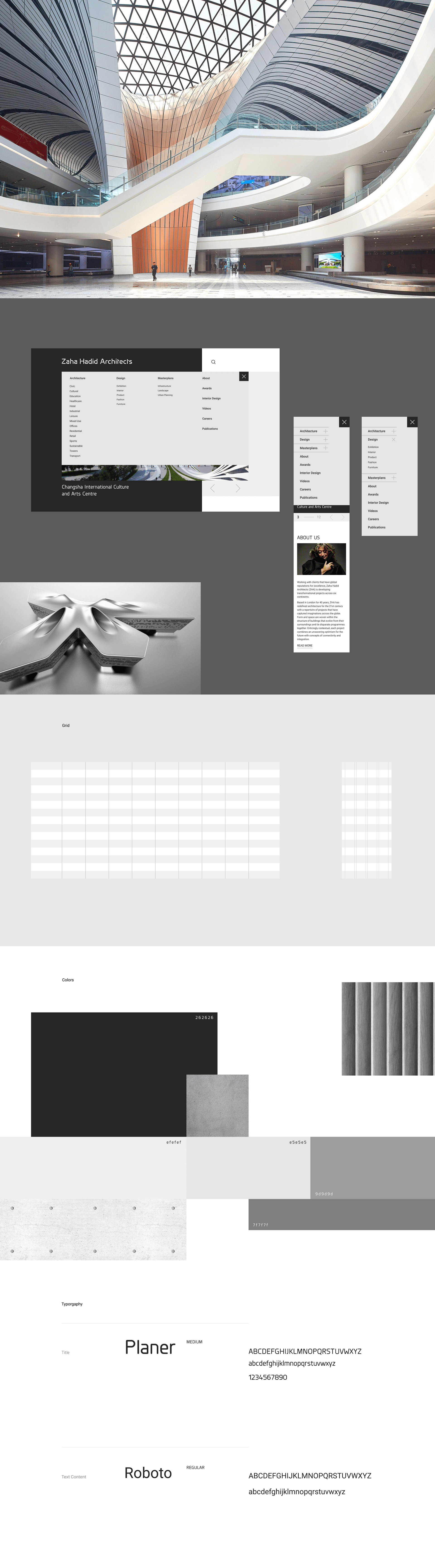 Zaha Hadid Architects Website — Изображение №7 — Интерфейсы на Dprofile