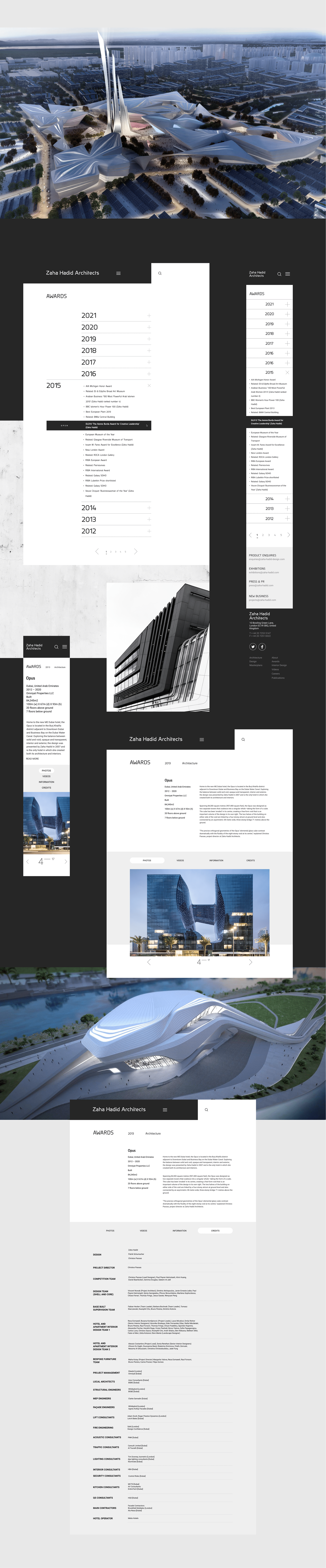 Zaha Hadid Architects Website — Изображение №5 — Интерфейсы на Dprofile