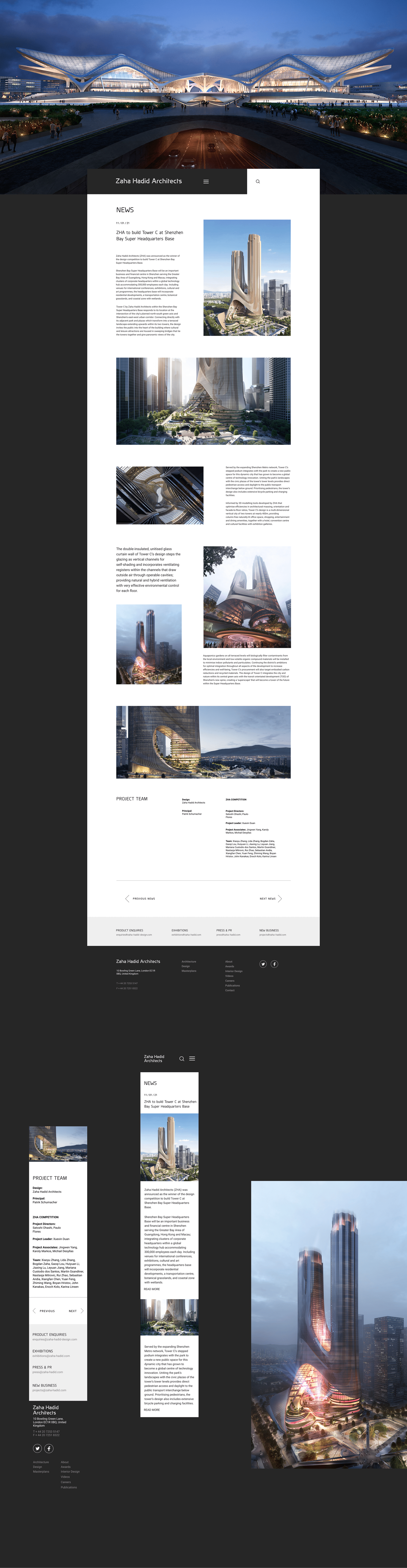 Zaha Hadid Architects Website — Изображение №9 — Интерфейсы на Dprofile
