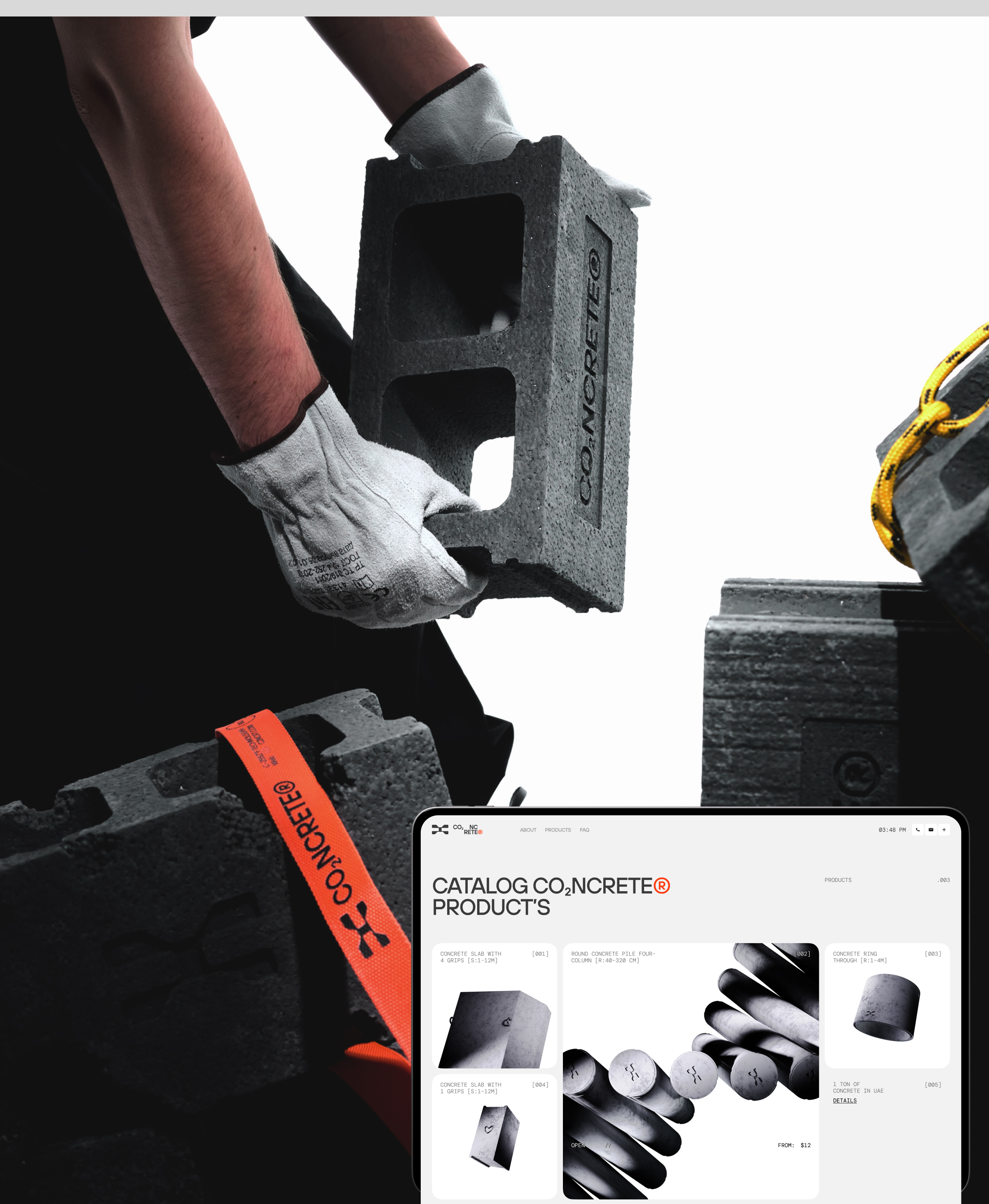 CO₂NCRETE® MANUFACTURER — Изображение №19 — Интерфейсы, Брендинг на Dprofile