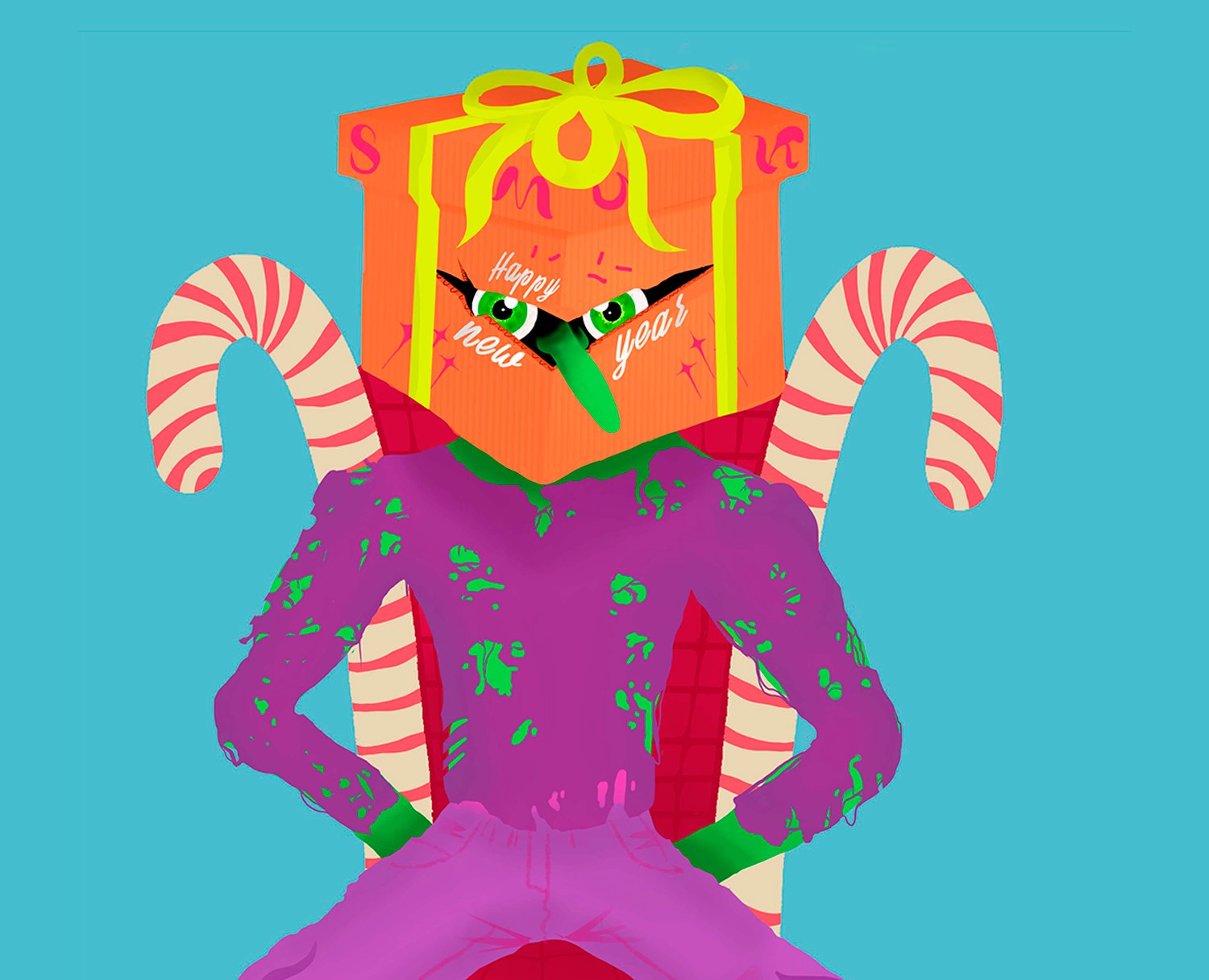 Новогодняя иллюстрация : " Рождественский вор " — Иллюстрация на Dprofile