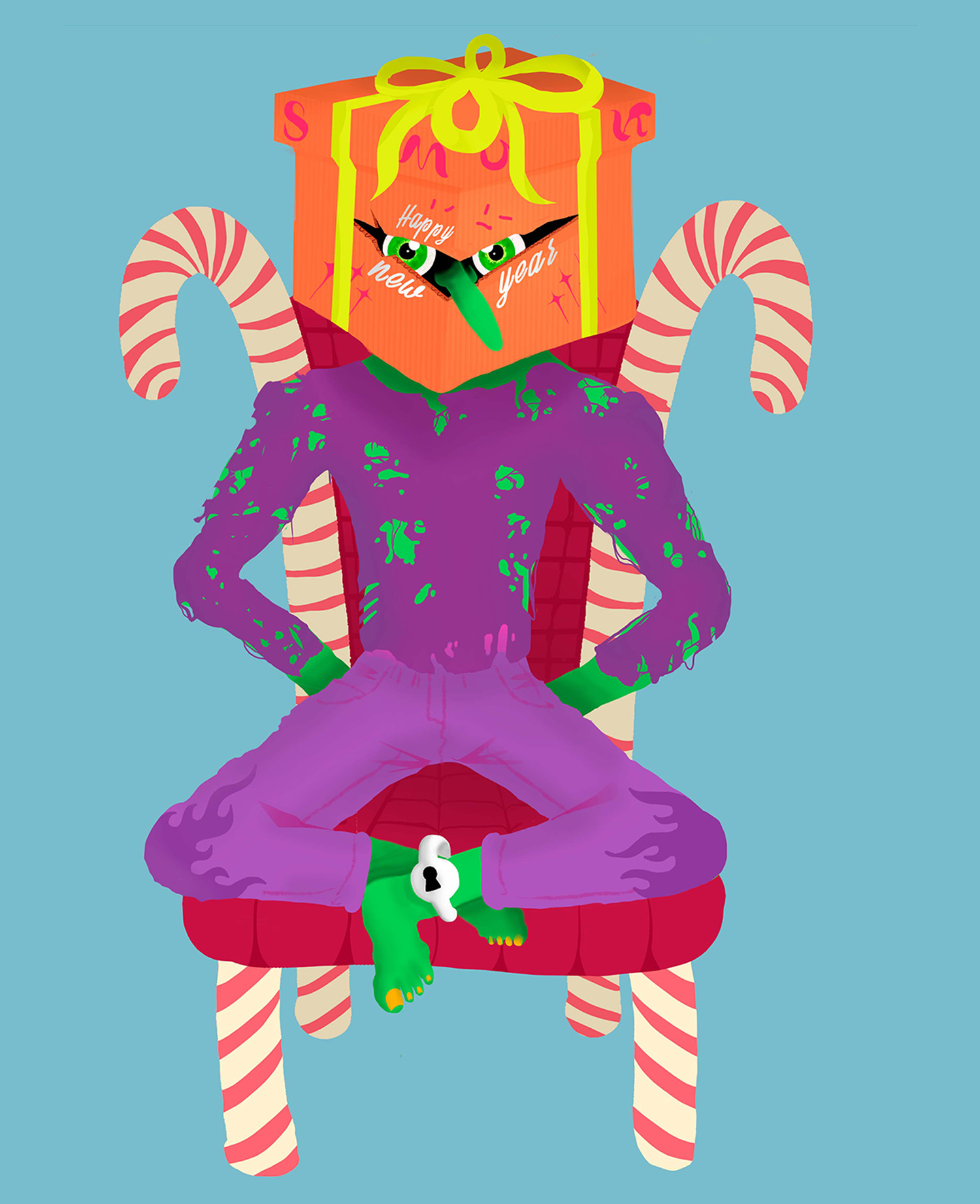 Новогодняя иллюстрация : " Рождественский вор " — Изображение №1 — Иллюстрация на Dprofile