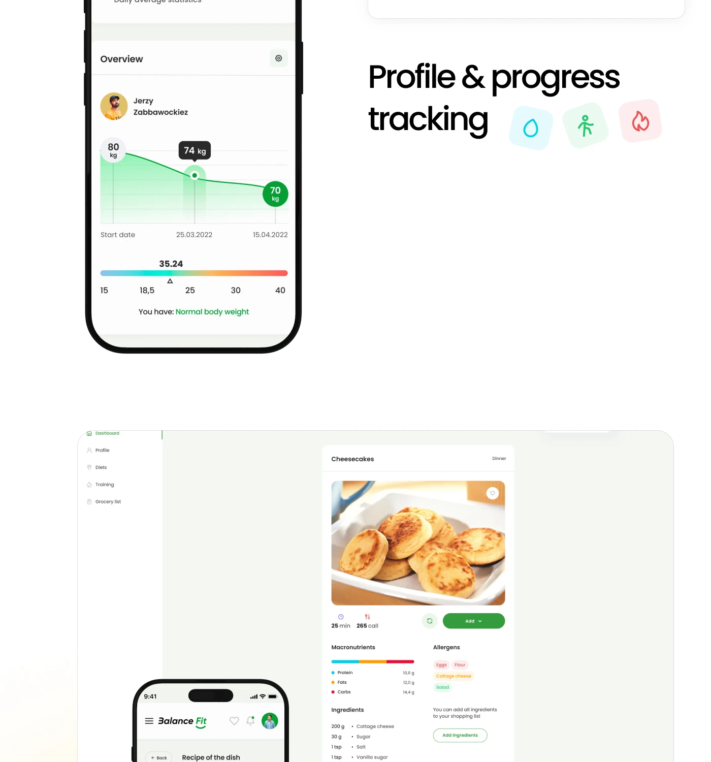 BalanceFit Mbile App Design — onboarding to insights — Изображение №7 — Интерфейсы на Dprofile