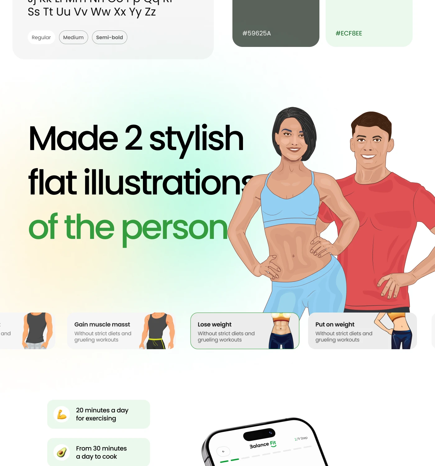 BalanceFit Mbile App Design — onboarding to insights — Изображение №5 — Интерфейсы на Dprofile