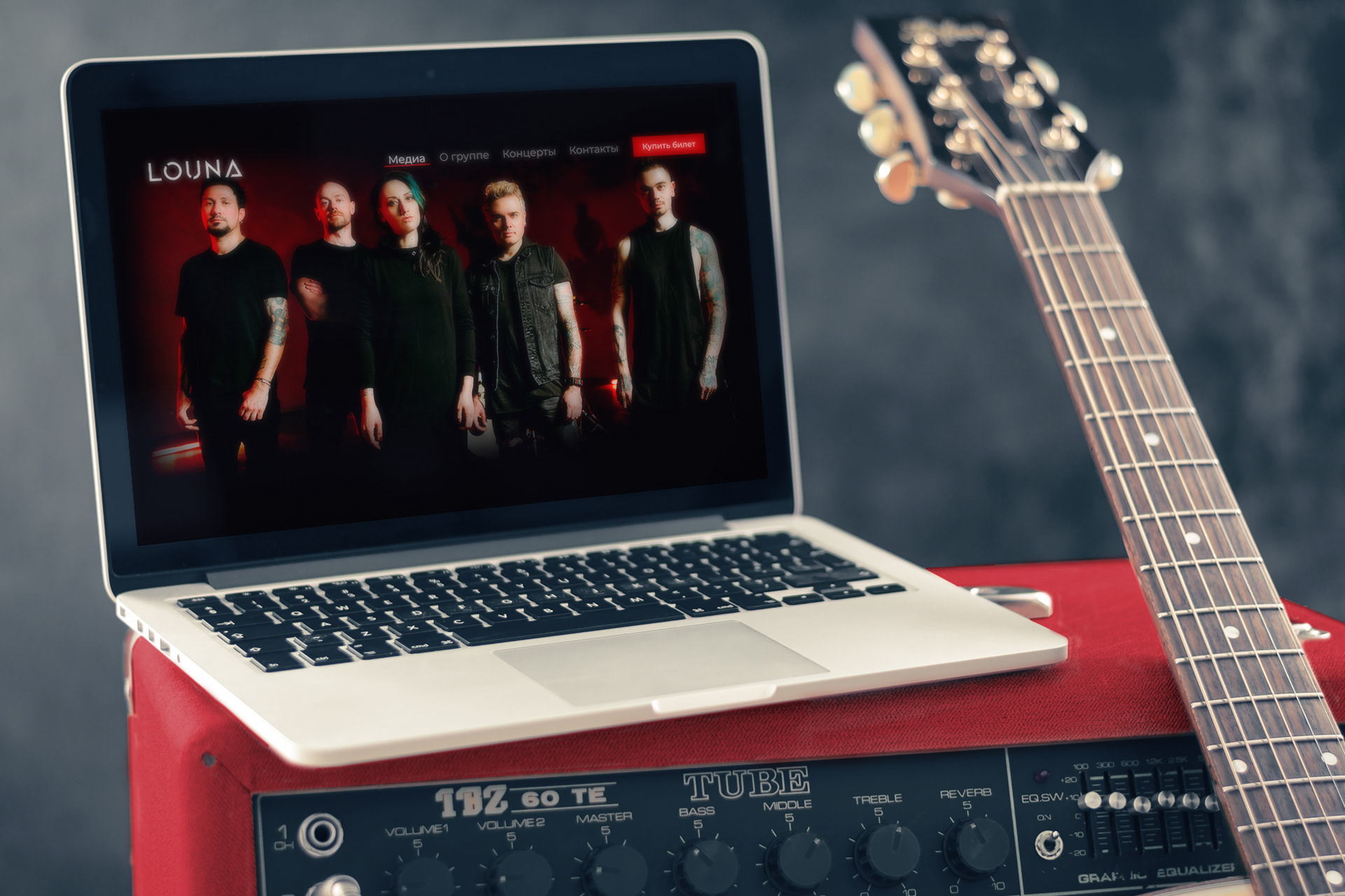 Landing page for rock group LOUNA — Изображение №2 — Интерфейсы, Брендинг на Dprofile