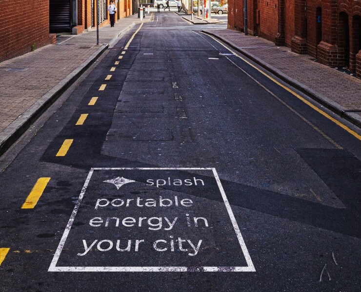 splash logo sharing of powerbanks — Брендинг, Графика на Dprofile