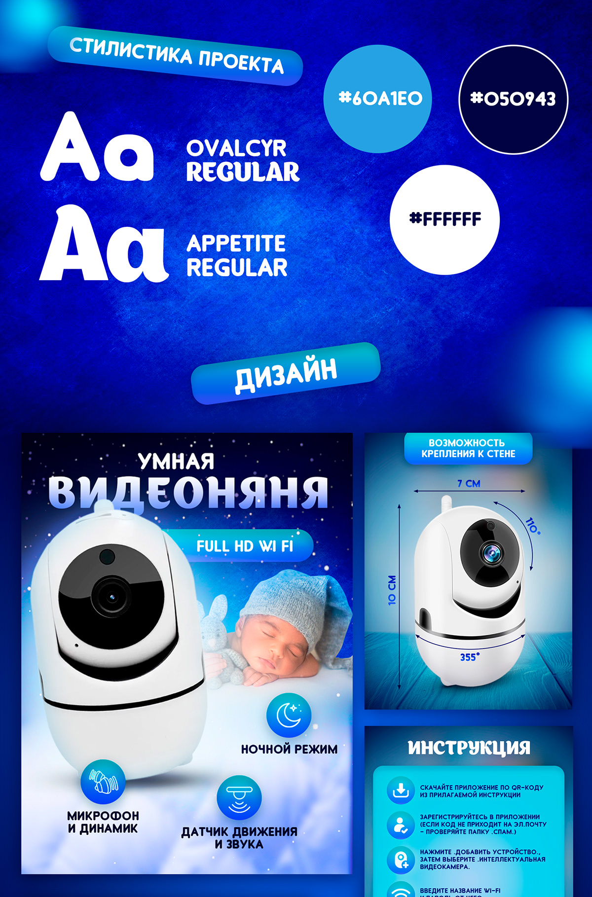 Карточка товара для видеоняни — Изображение №2 — Графика, Маркетинг на Dprofile