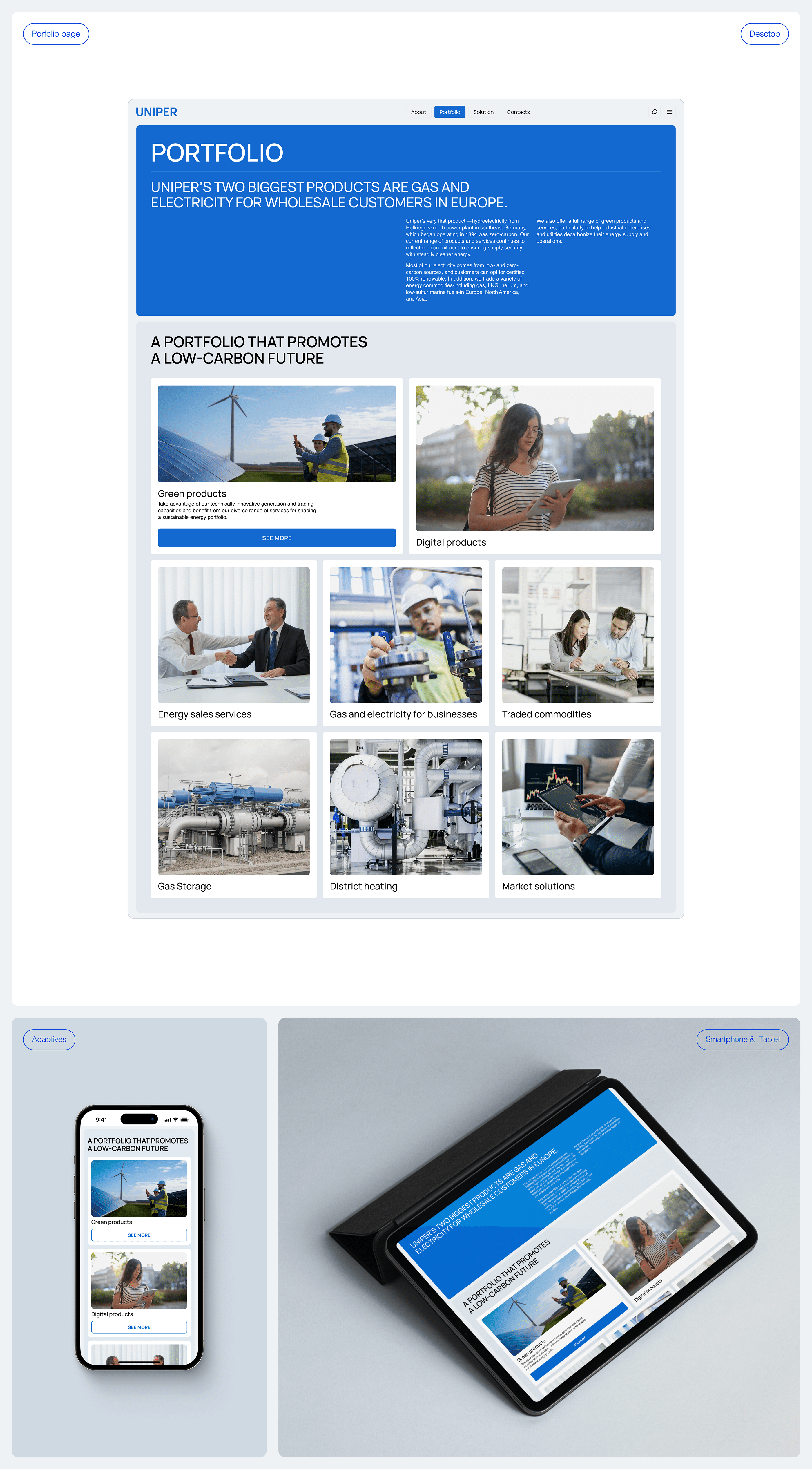 Uniper | corporate website — Изображение №4 — Интерфейсы на Dprofile
