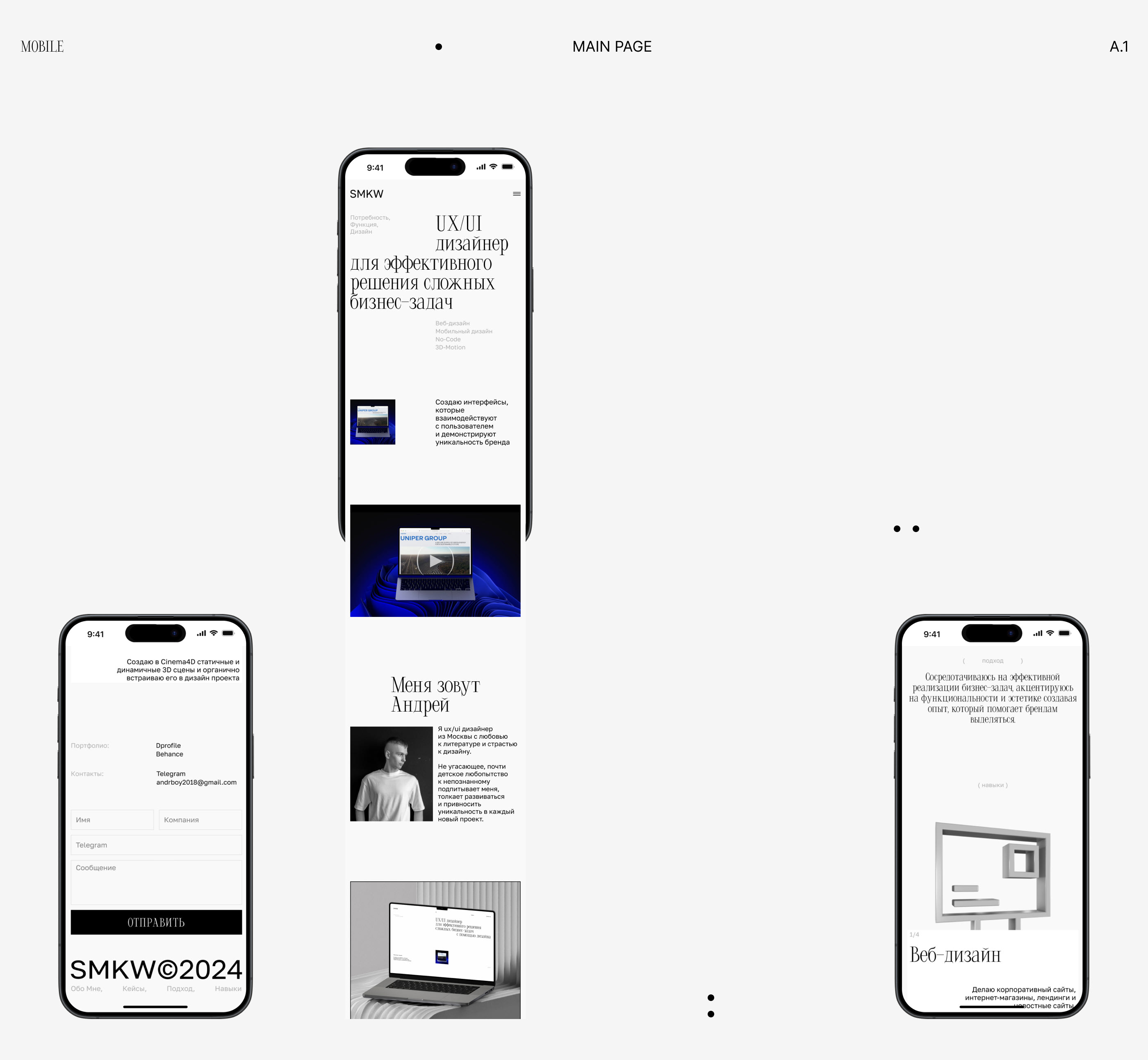 SMKW | Portfolio Website — Изображение №4 — Интерфейсы на Dprofile