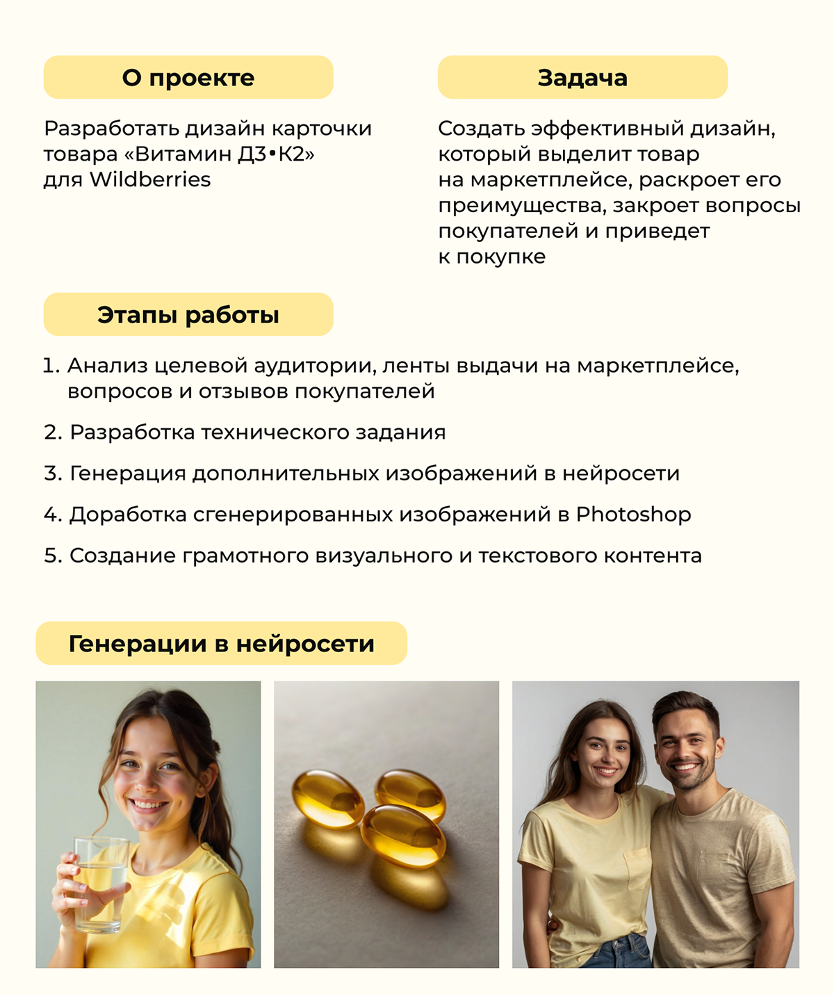 Дизайн карточки. Витамины. Бады. Минимализм. — Изображение №2 — Графика, Маркетинг на Dprofile