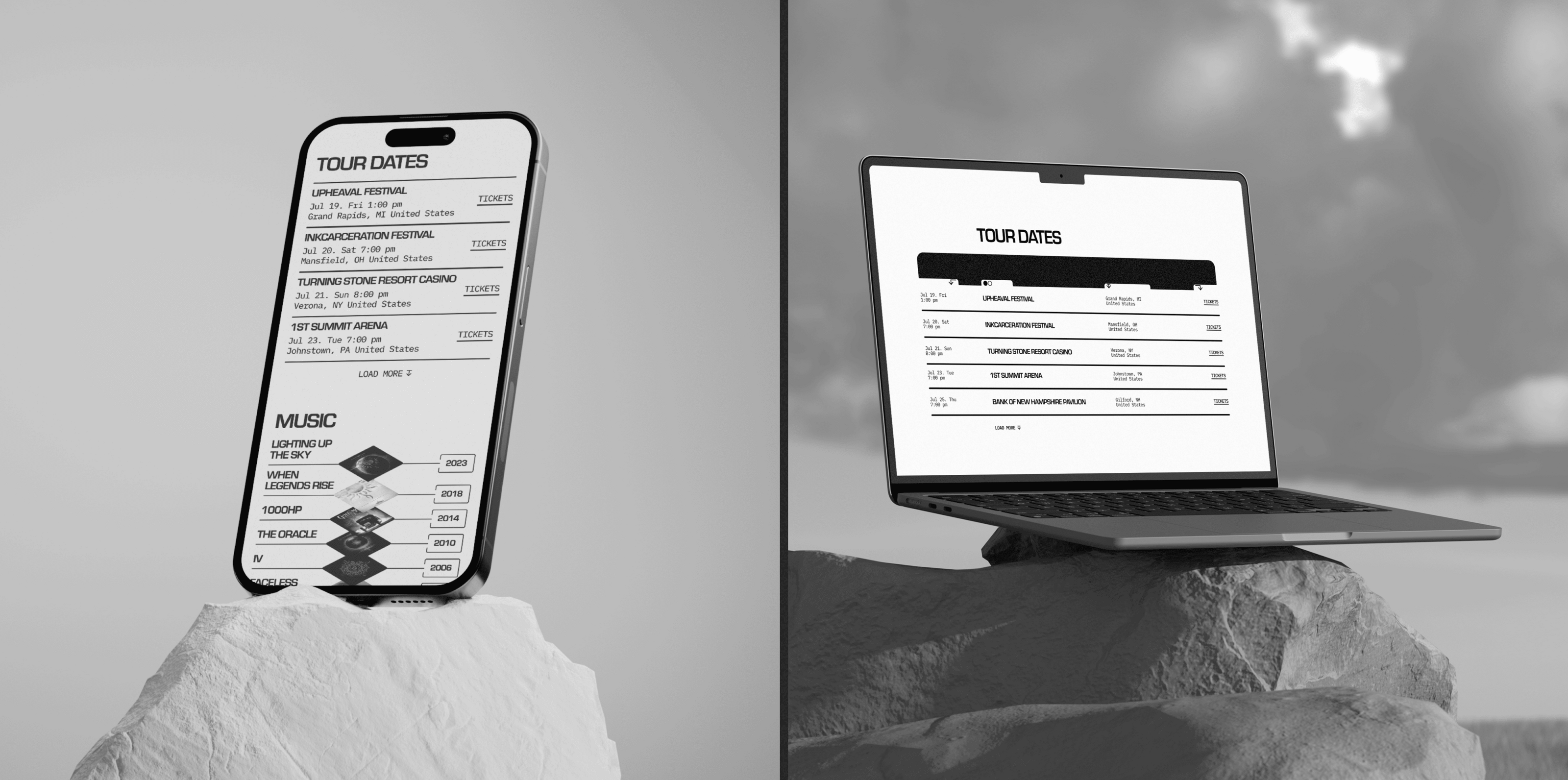 GODSMACK | redesign concept — Изображение №3 — Интерфейсы, Анимация на Dprofile