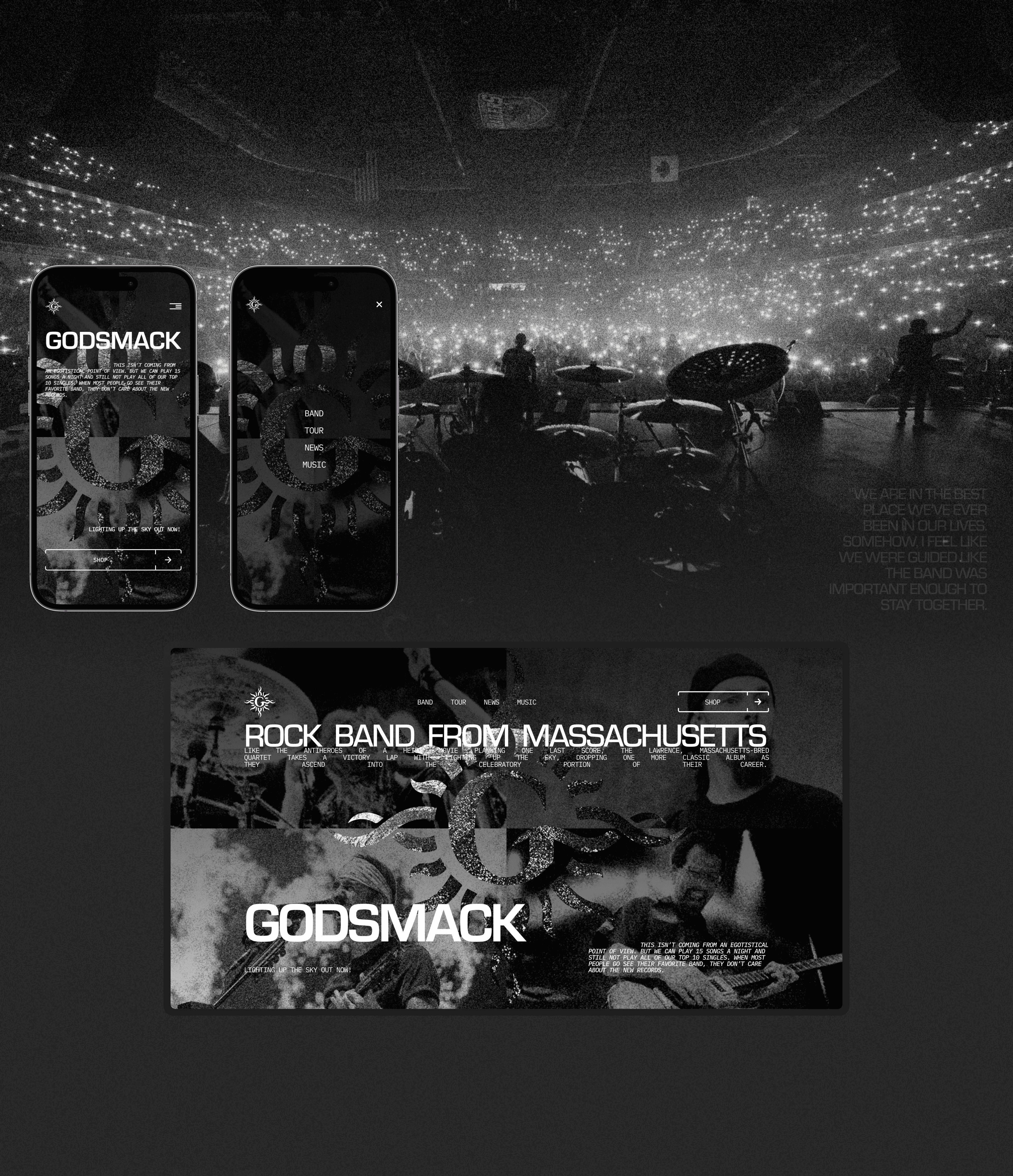 GODSMACK | redesign concept — Изображение №2 — Интерфейсы, Анимация на Dprofile