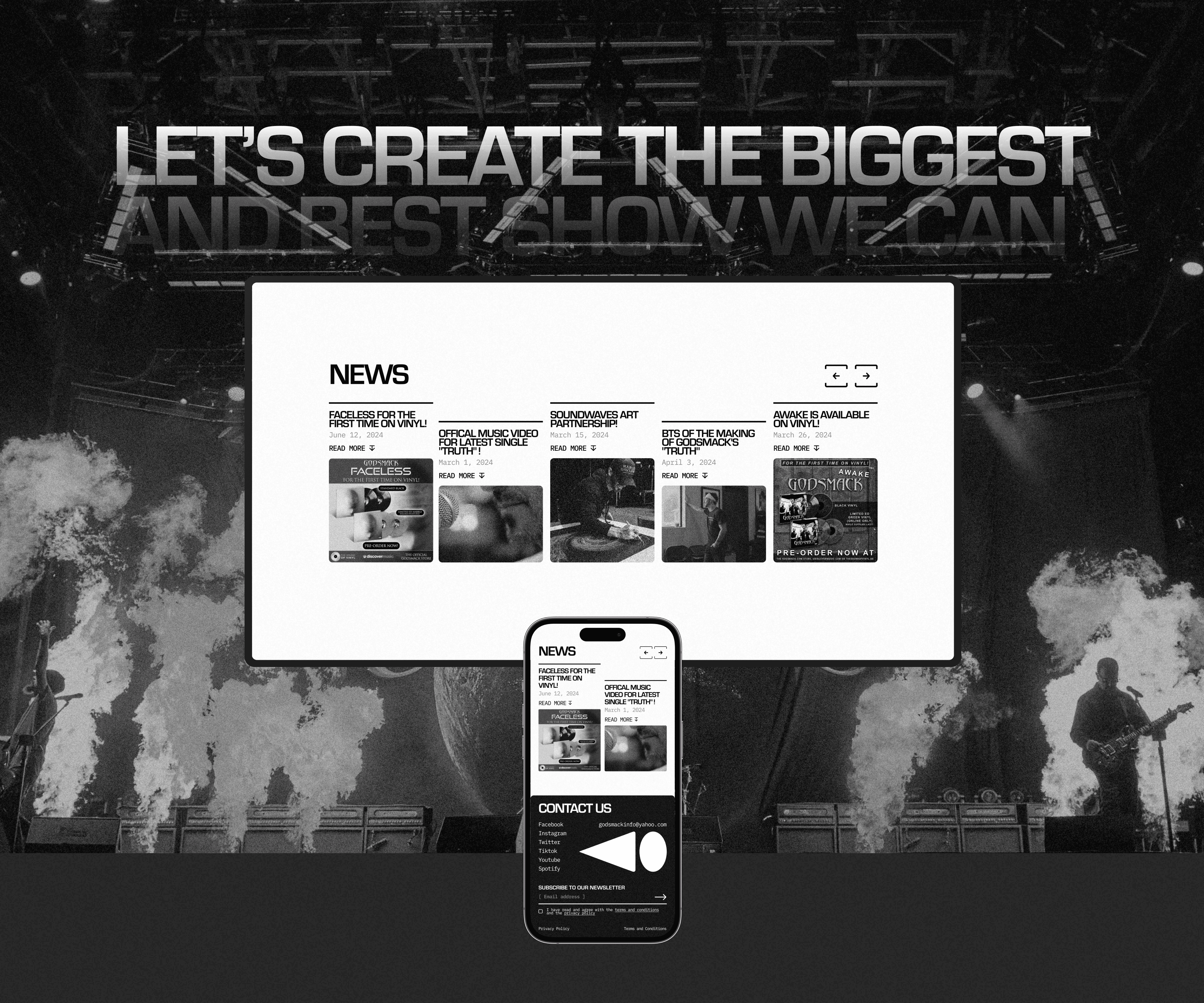 GODSMACK | redesign concept — Изображение №9 — Интерфейсы, Анимация на Dprofile