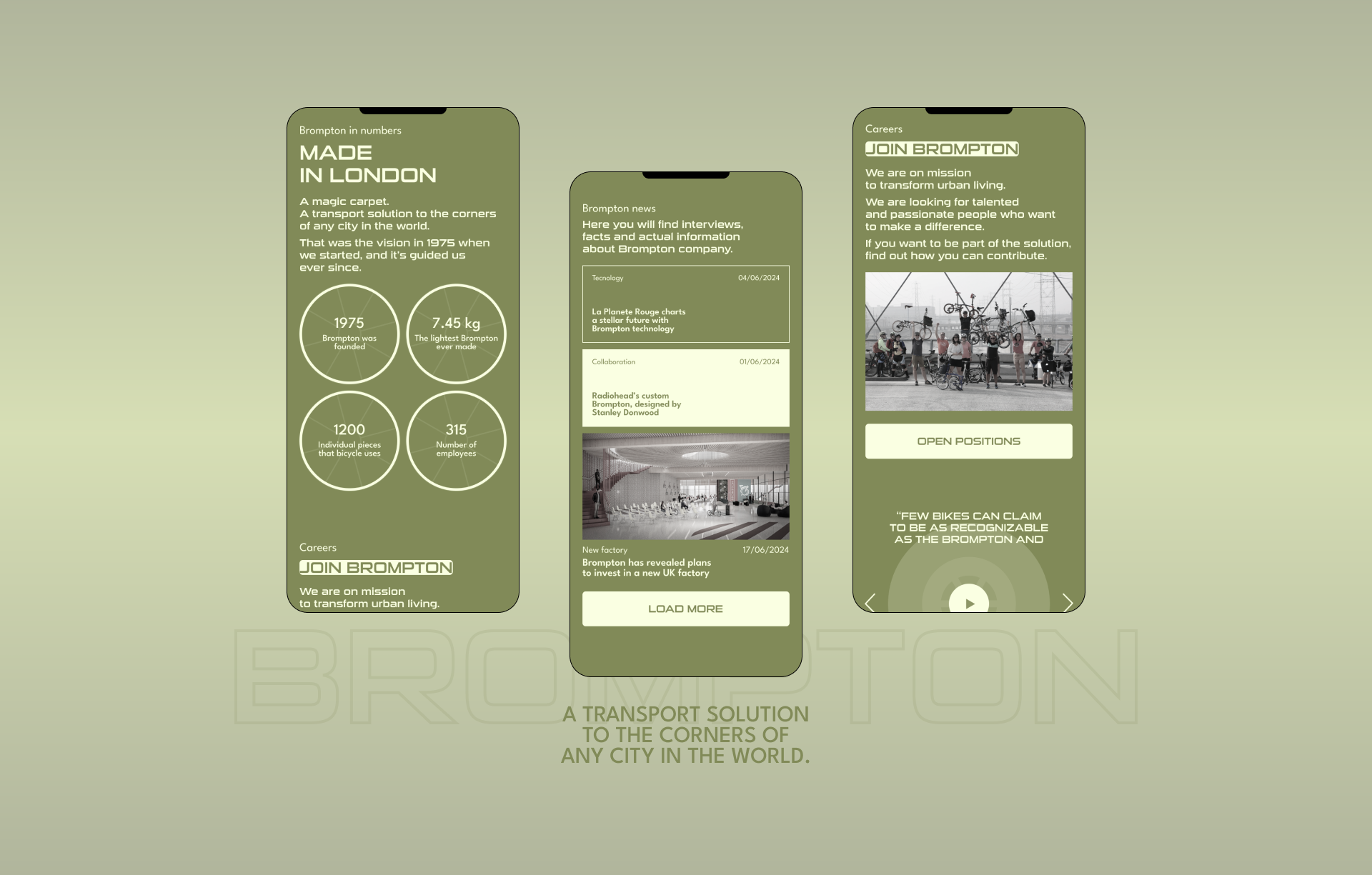 BROMPTON (Corporate website) — Изображение №5 — Интерфейсы на Dprofile