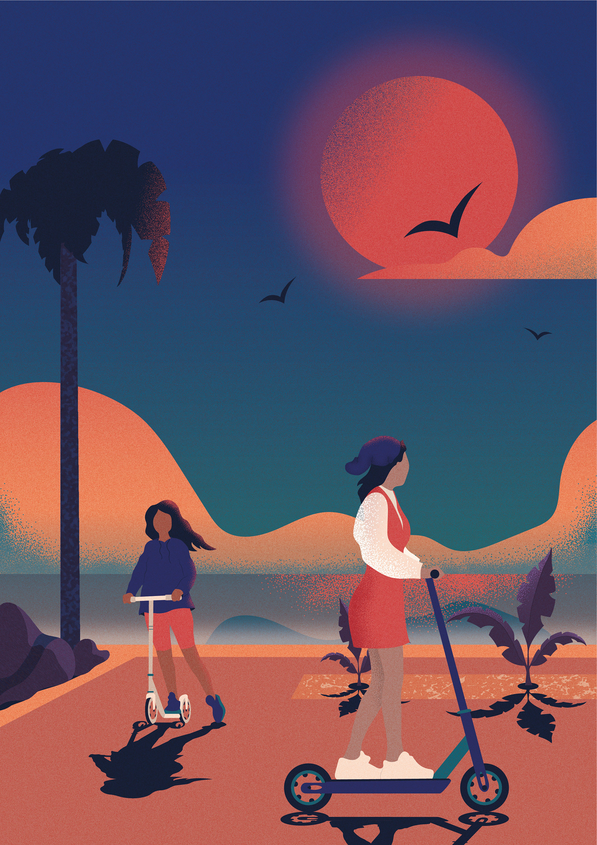 Summer vibes vector ILLUSTRATION — Изображение №1 — Иллюстрация, Графика на Dprofile