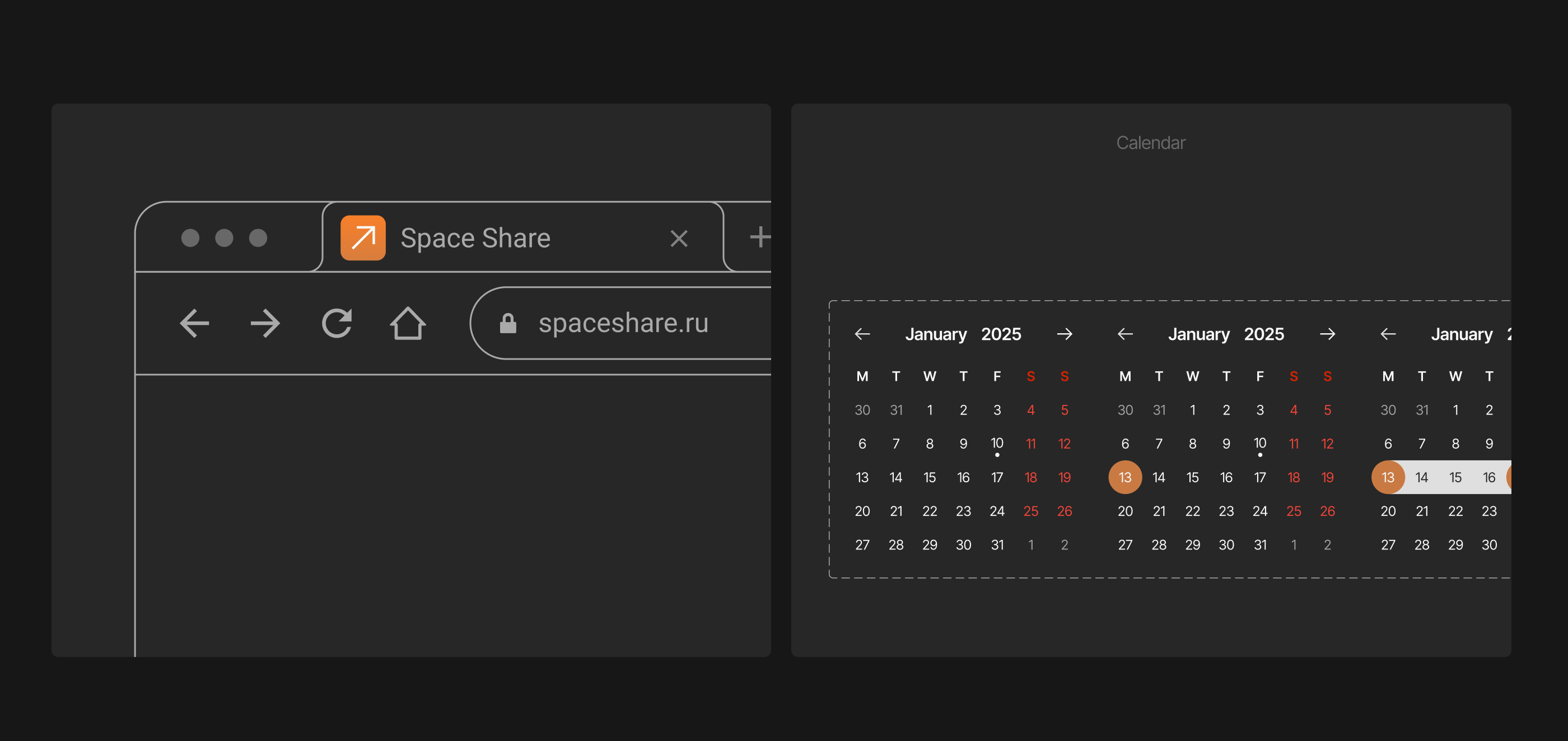 SPACE SHARE / Booking service / UI/UX design — Изображение №9 — Интерфейсы на Dprofile