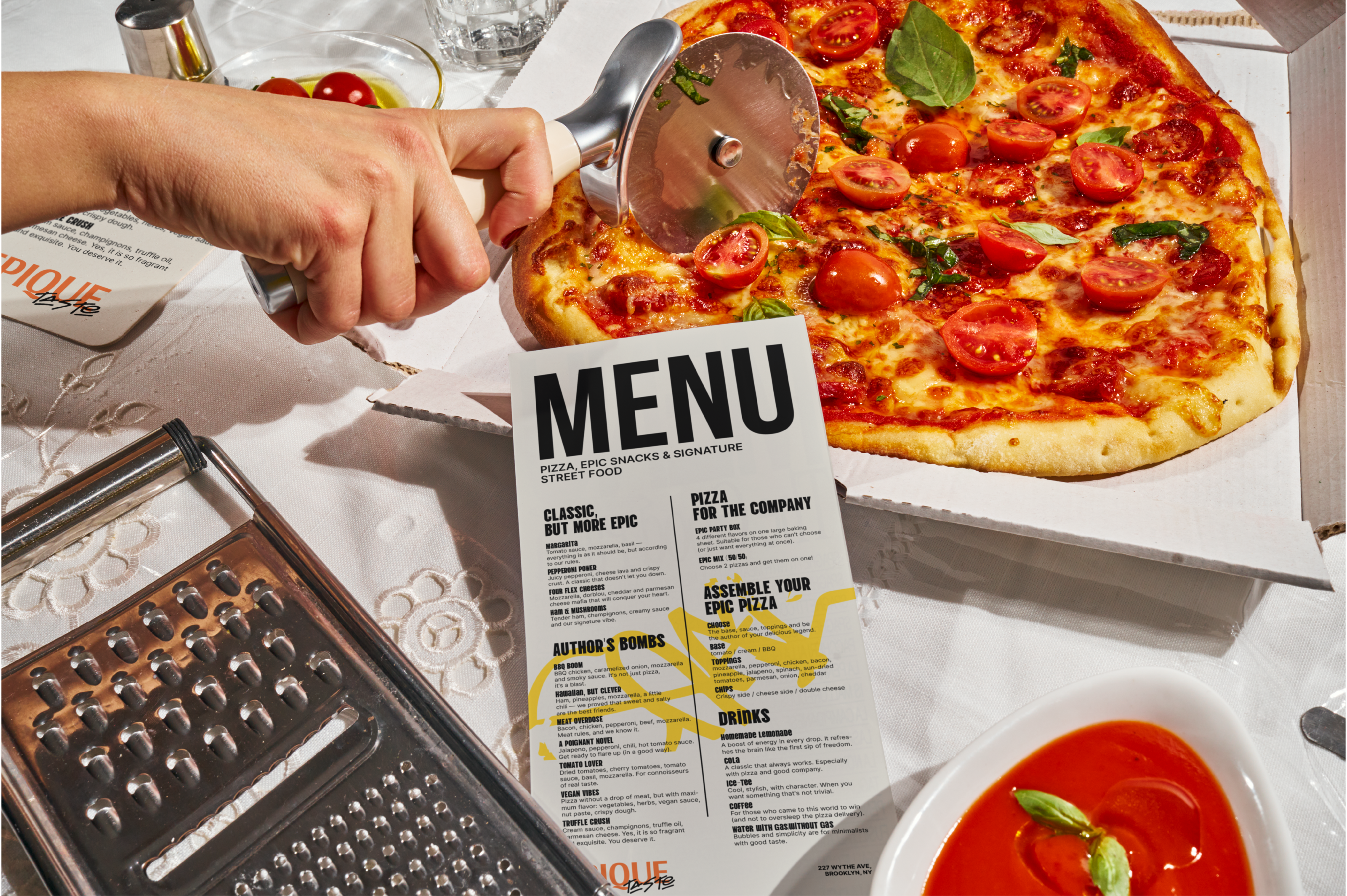 EPIQUE TASTE | brand identity for a pizzeria — Изображение №23 — Брендинг на Dprofile