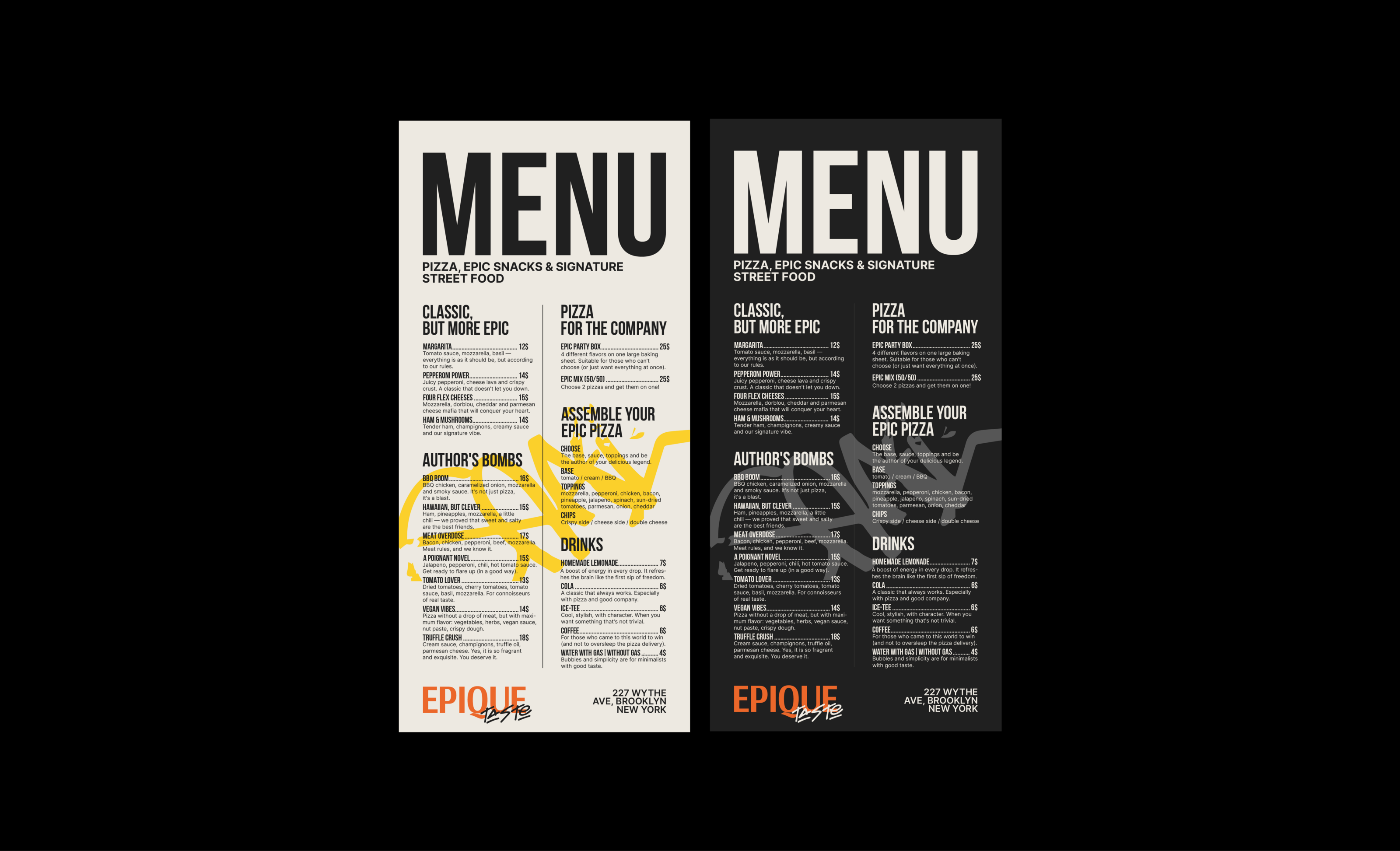 EPIQUE TASTE | brand identity for a pizzeria — Изображение №15 — Брендинг на Dprofile