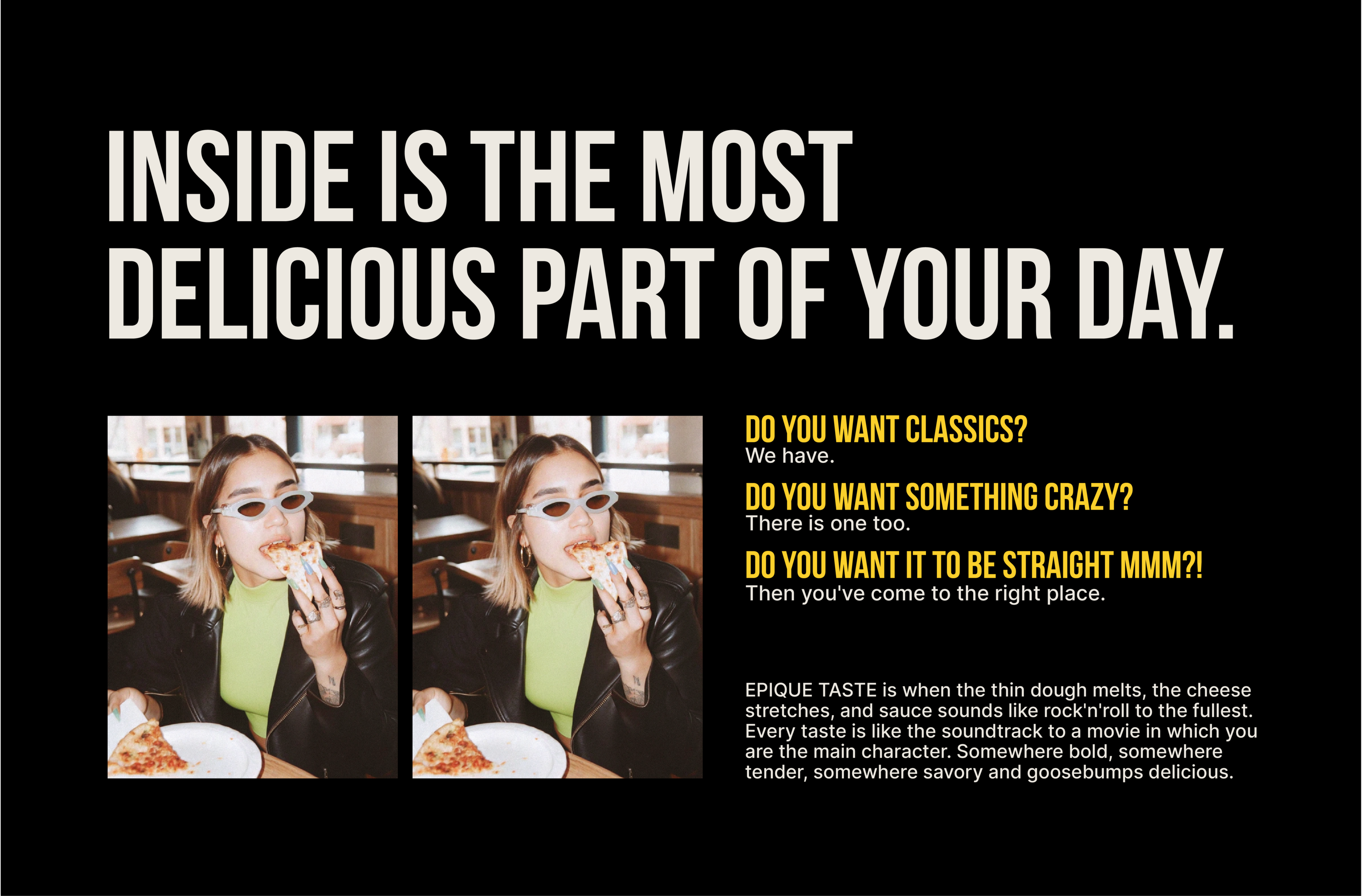 EPIQUE TASTE | brand identity for a pizzeria — Изображение №9 — Брендинг на Dprofile