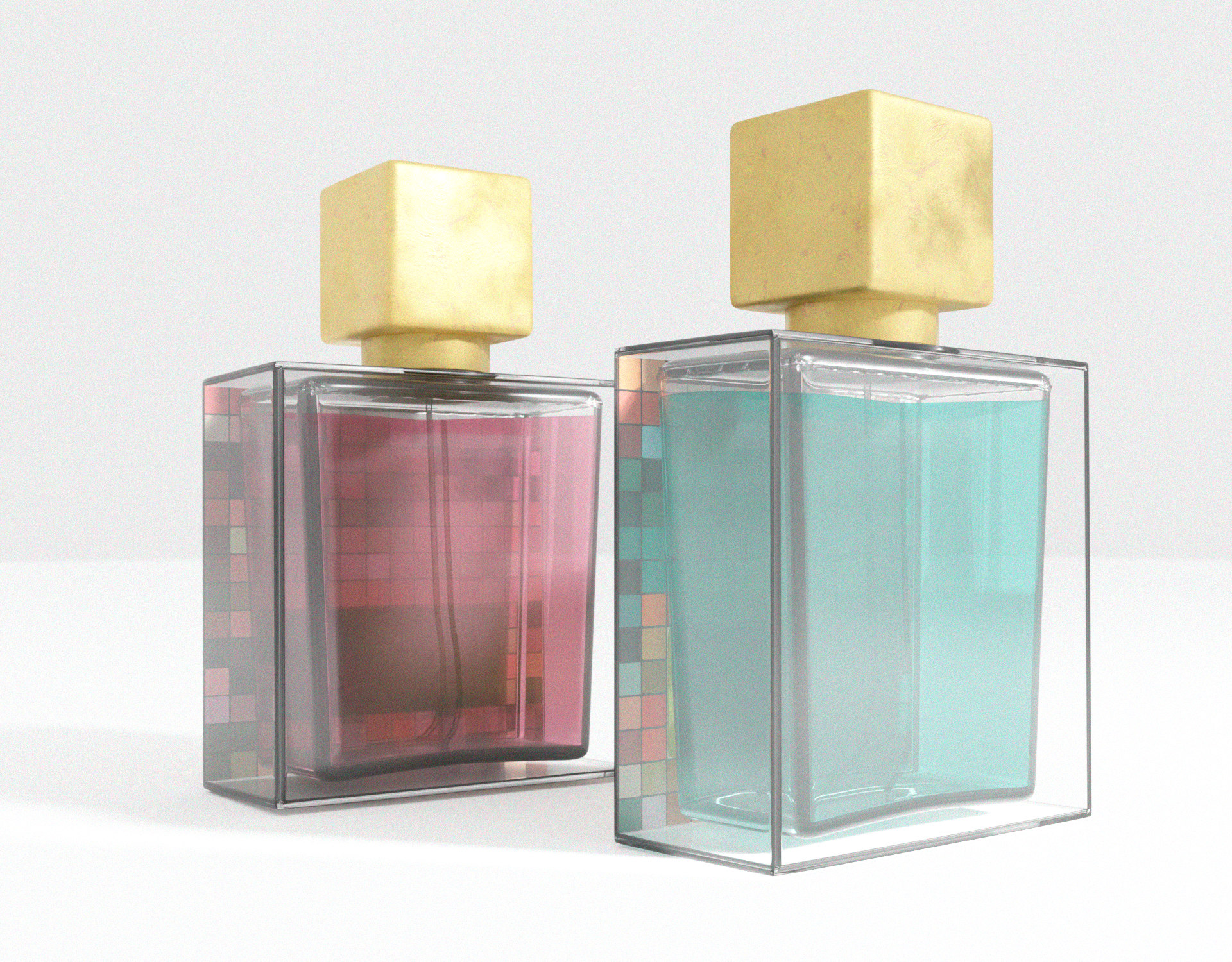 mosaic auras. perfume — Изображение №11 — Брендинг, 3D на Dprofile