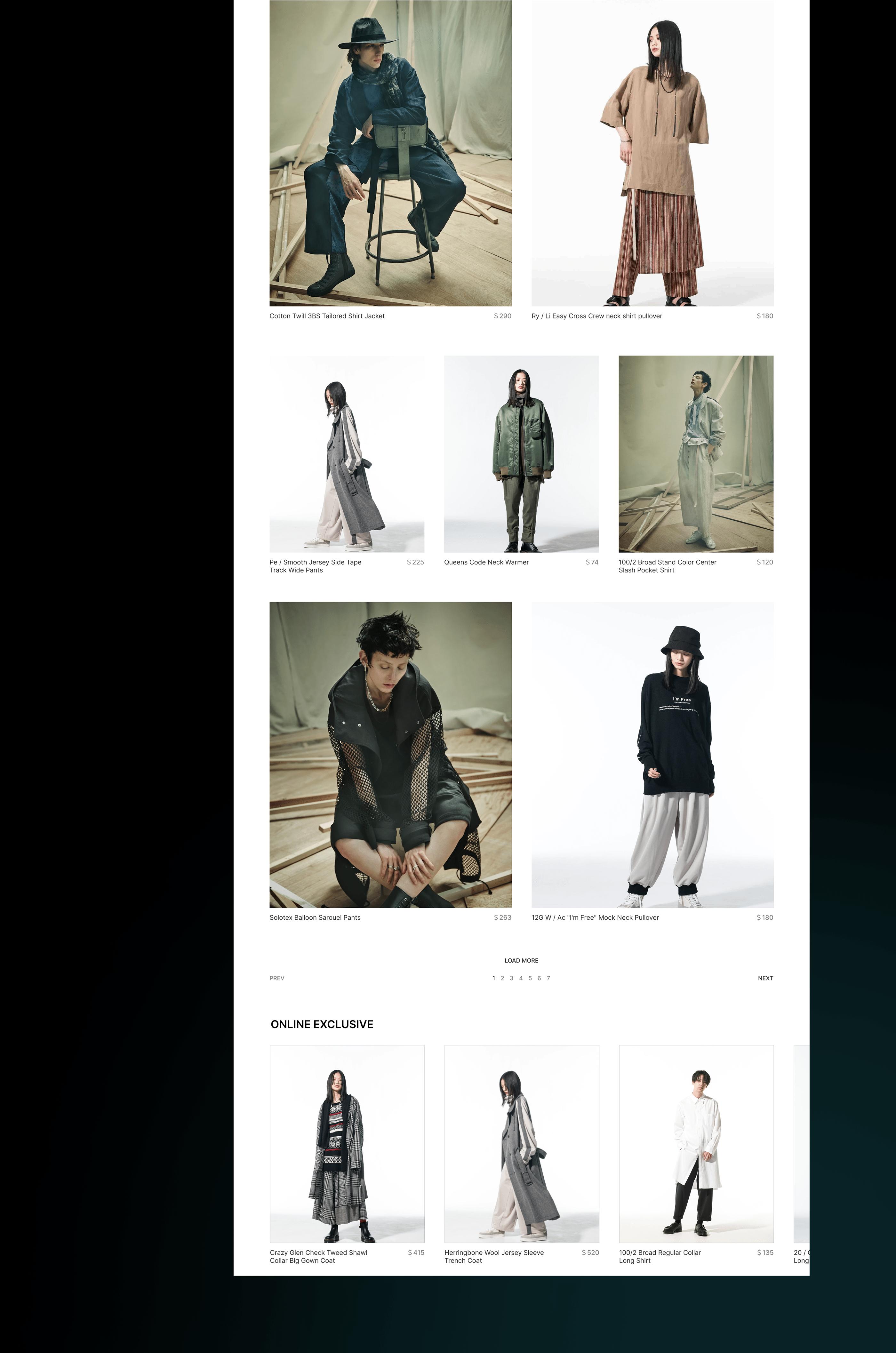 Yohji Yamamoto / E-commerce redesign — Изображение №6 — Интерфейсы на Dprofile
