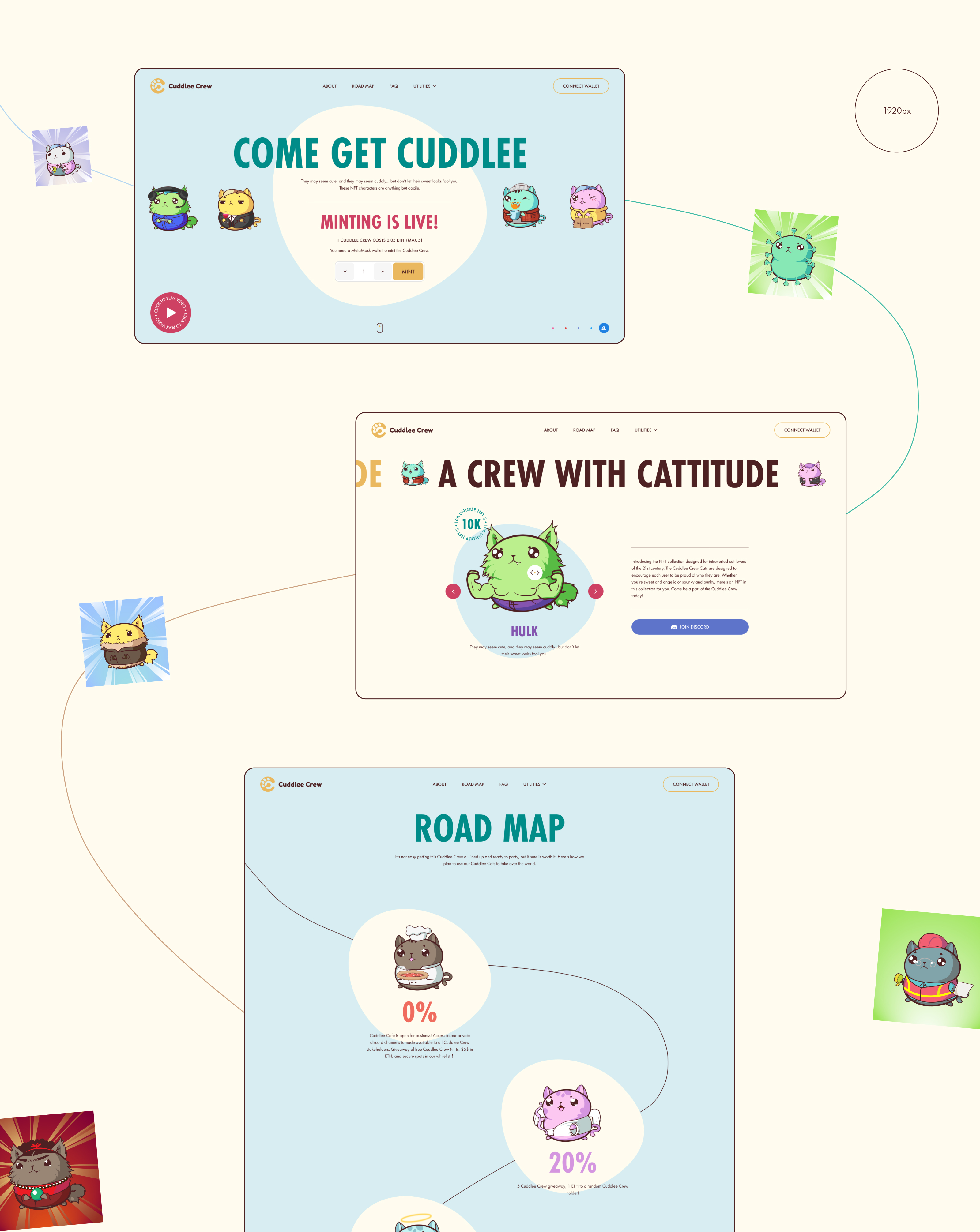 Cuddlee Crew NFT Project — Изображение №4 — Интерфейсы, Графика на Dprofile