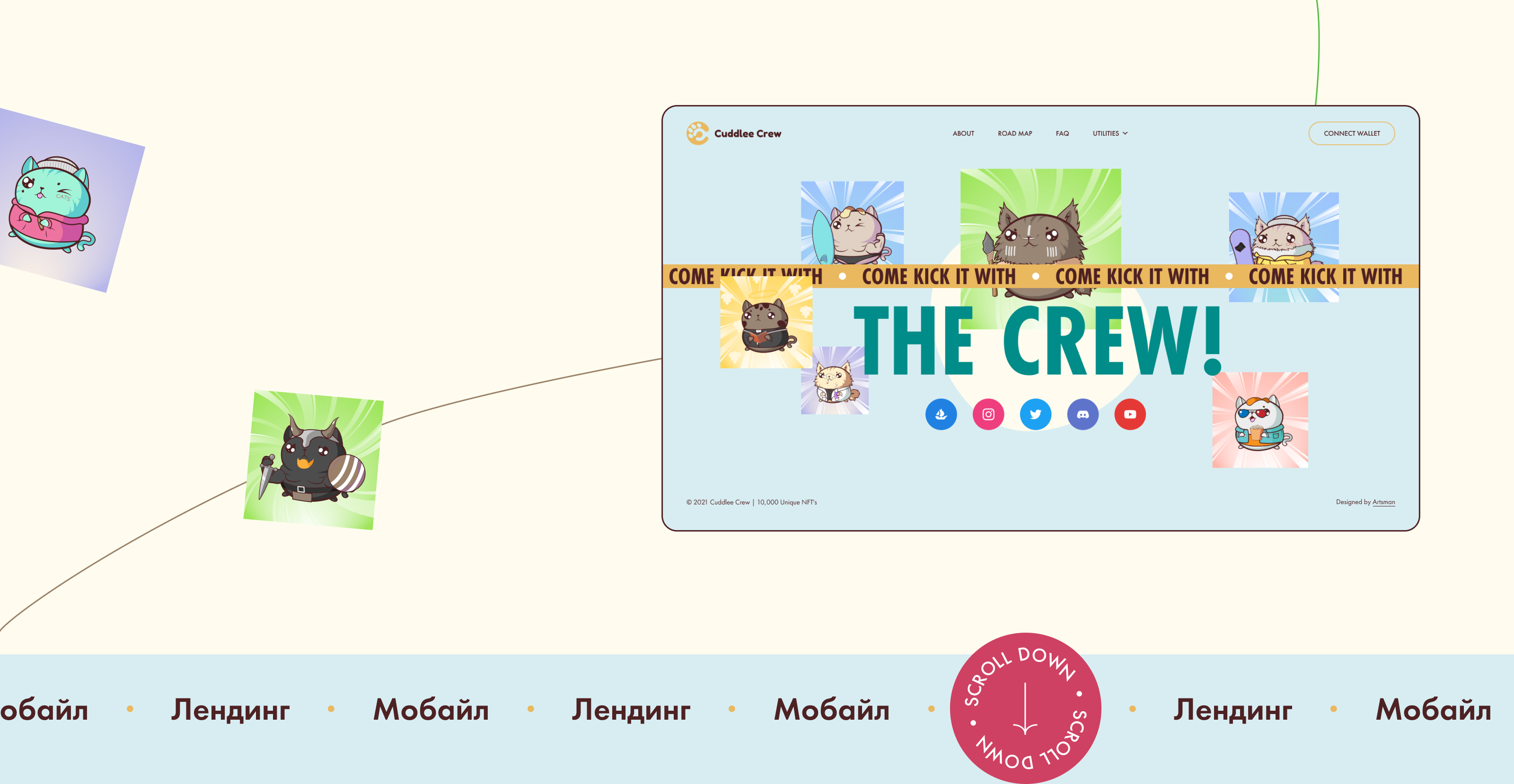 Cuddlee Crew NFT Project — Изображение №6 — Интерфейсы, Графика на Dprofile