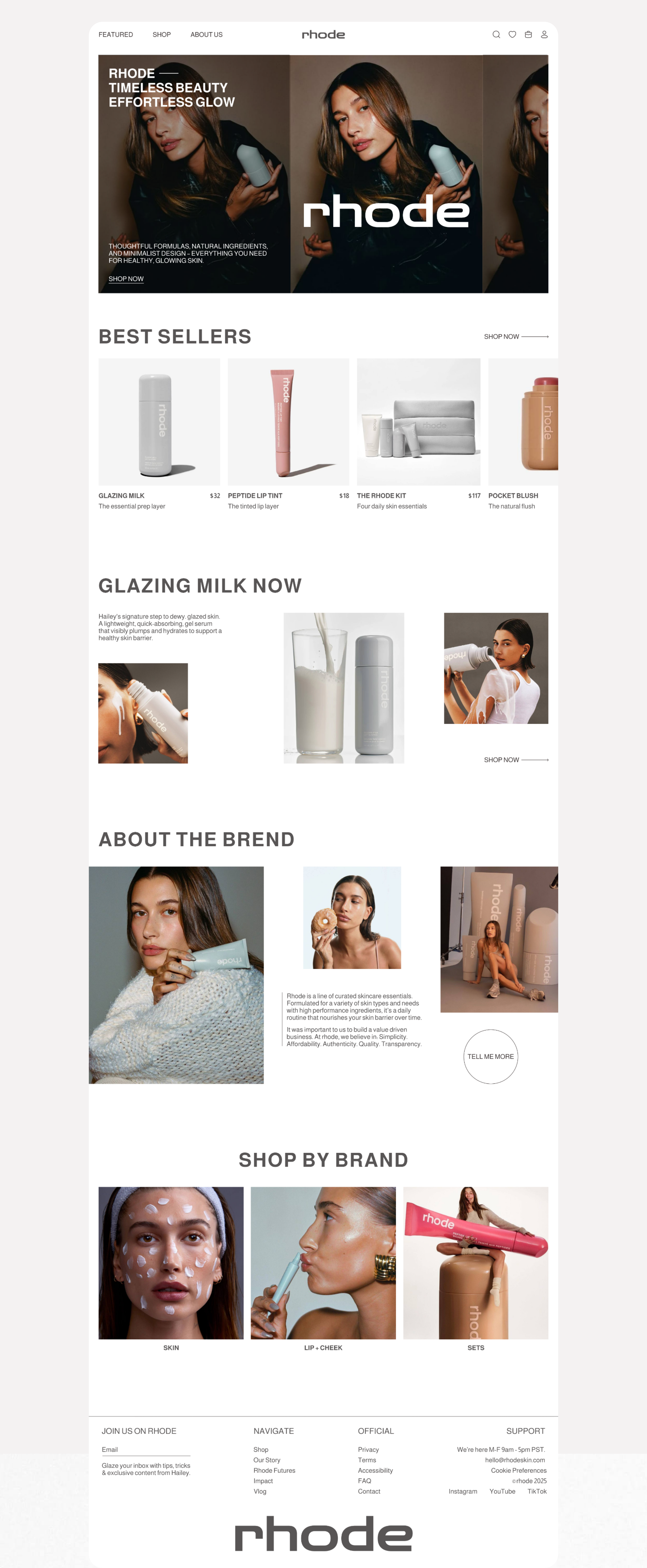 Rhode redesign e-commerce — Изображение №2 — Интерфейсы, Брендинг на Dprofile