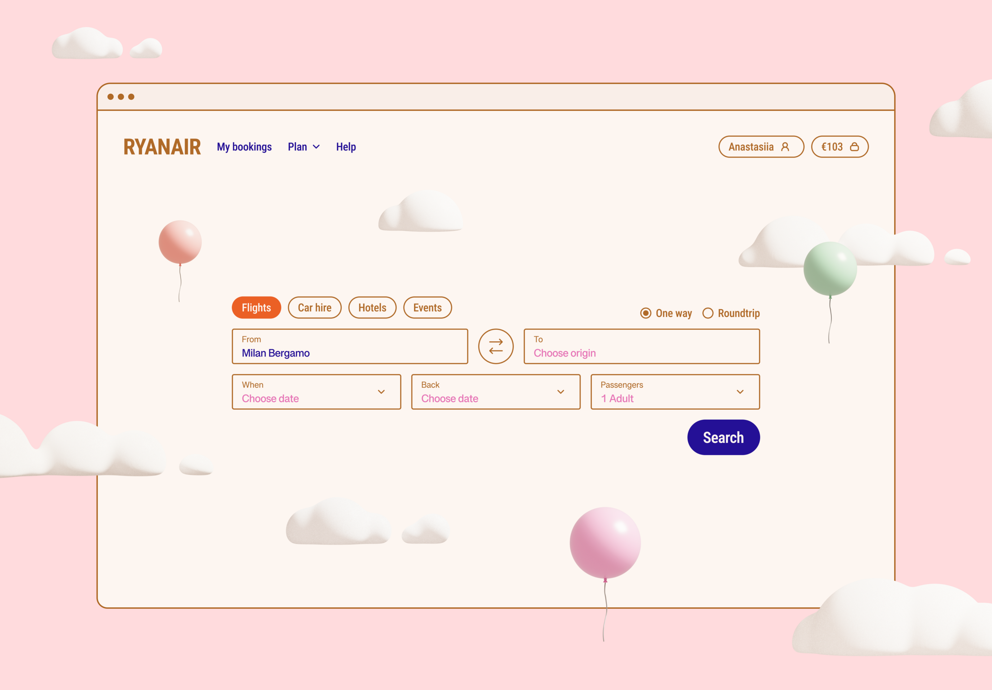 Ryanair redesign — Изображение №1 — Интерфейсы, Иллюстрация на Dprofile