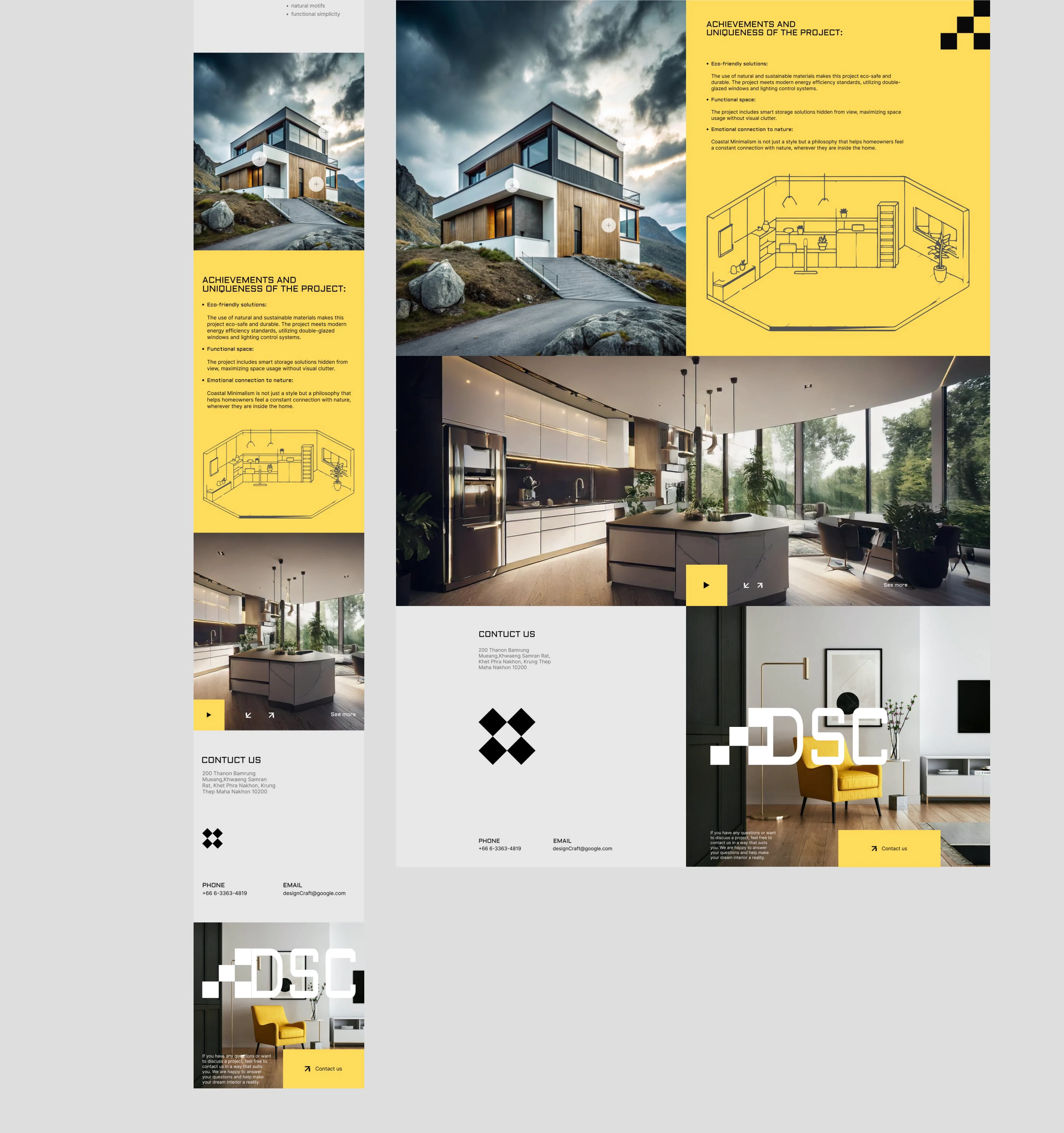 Interior Design Website — DesignCraft — Изображение №8 — Интерфейсы, Брендинг на Dprofile