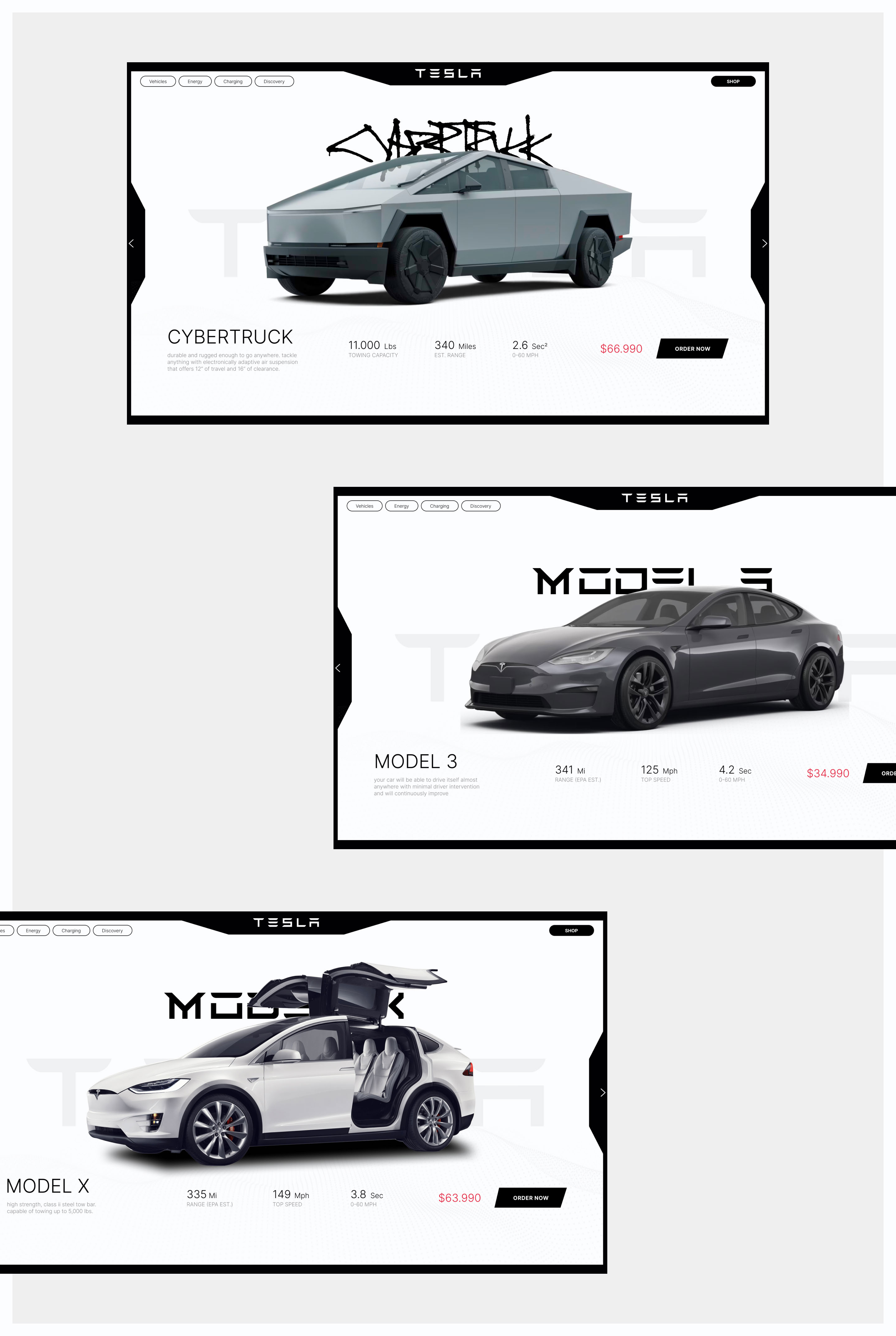 Tesla: Modern Elegance in Motion — Изображение №4 — Интерфейсы на Dprofile