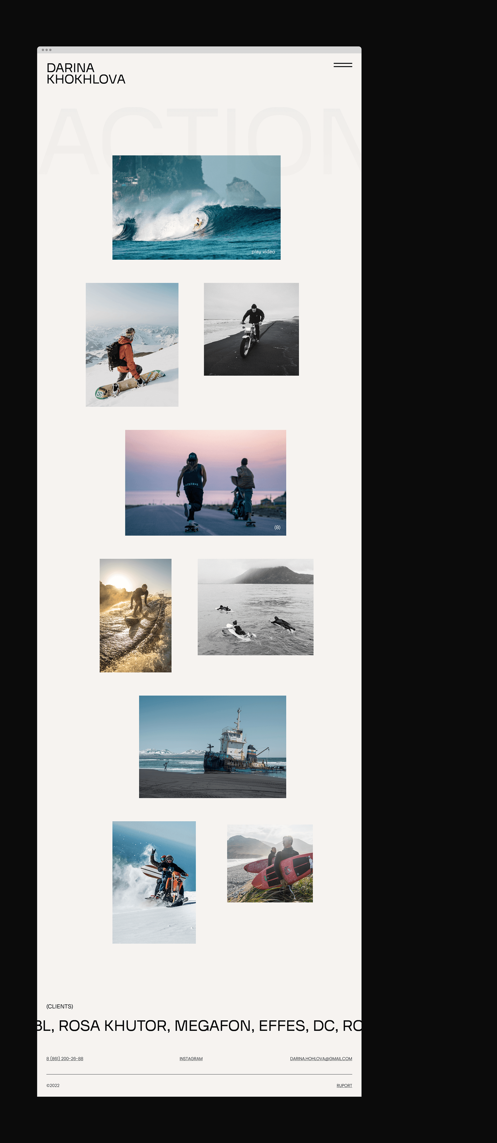 Portfolio Website | DARINA KHOKHLOVA — Изображение №4 — Интерфейсы, Графика на Dprofile