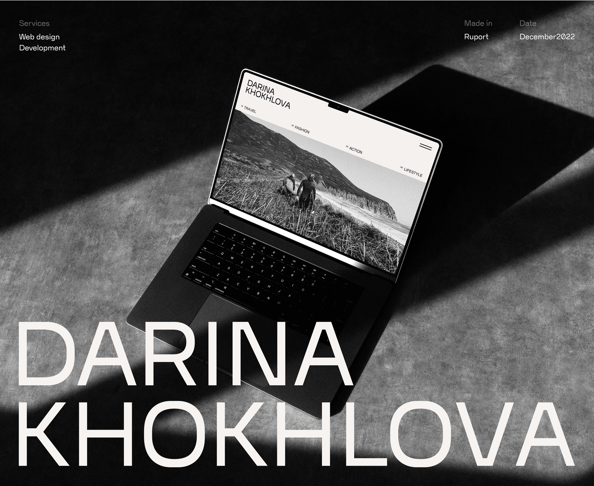 Portfolio Website | DARINA KHOKHLOVA — Изображение №1 — Интерфейсы, Графика на Dprofile