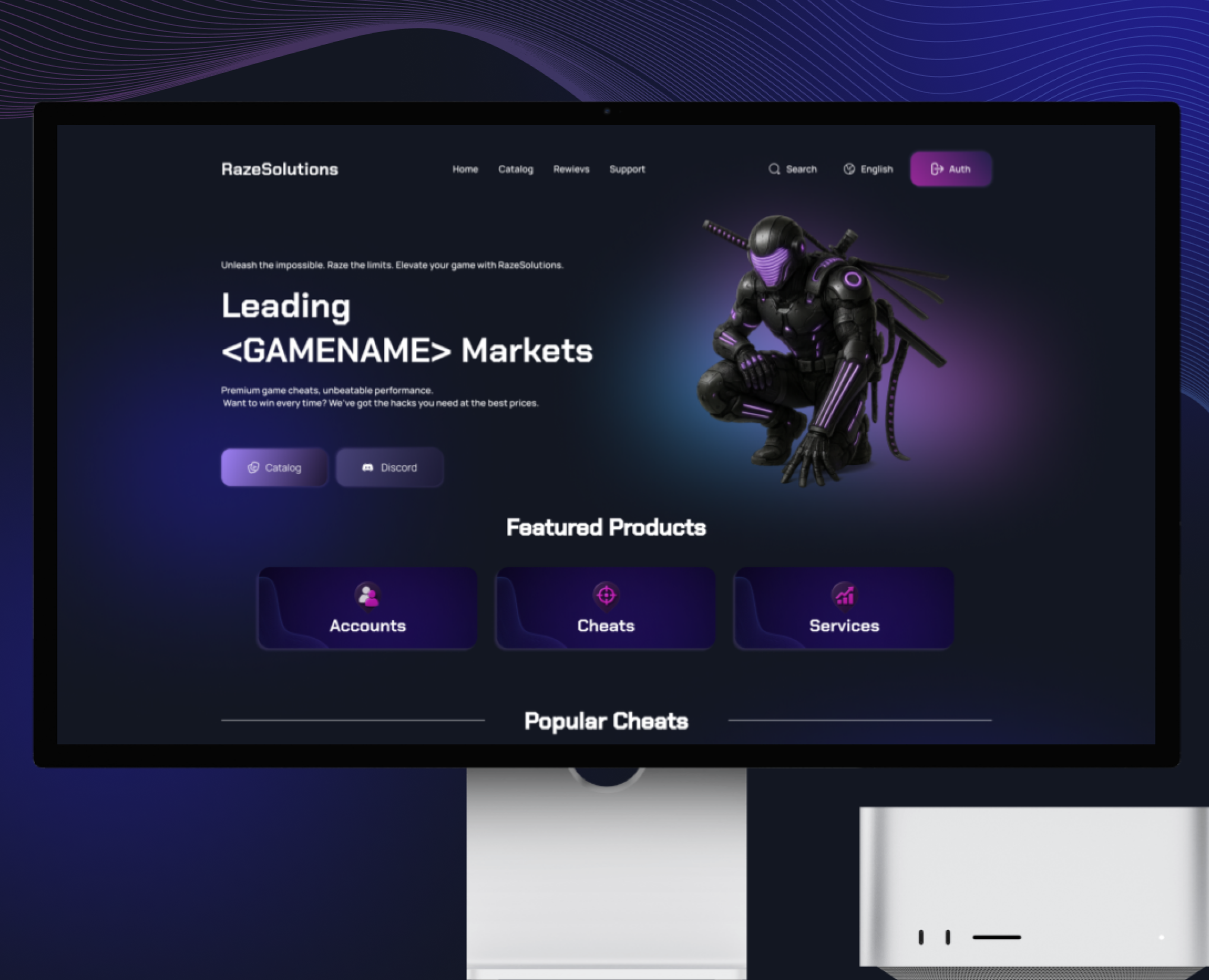 Многостраничный сайт для геймеров — Интерфейсы на Dprofile