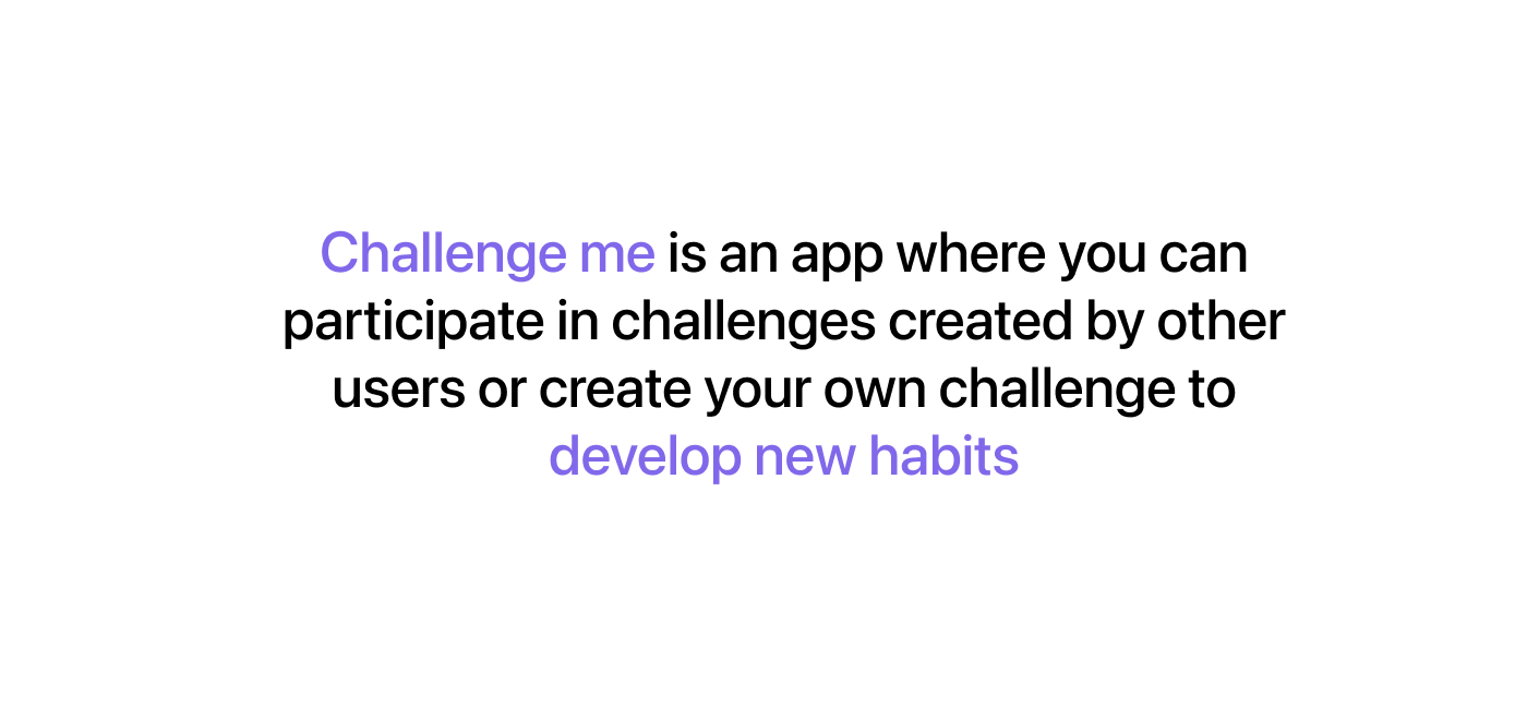 Challange me App — Изображение №2 — Интерфейсы на Dprofile
