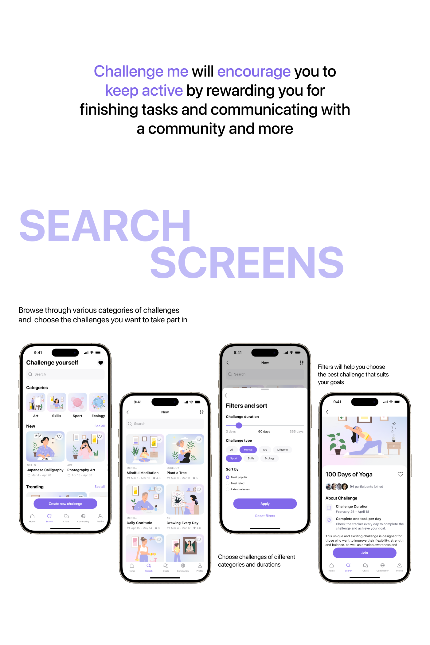 Challange me App — Изображение №6 — Интерфейсы на Dprofile