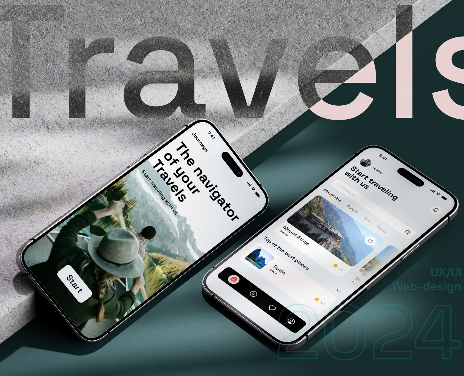 Мобильное приложение "Travels" — Интерфейсы на Dprofile
