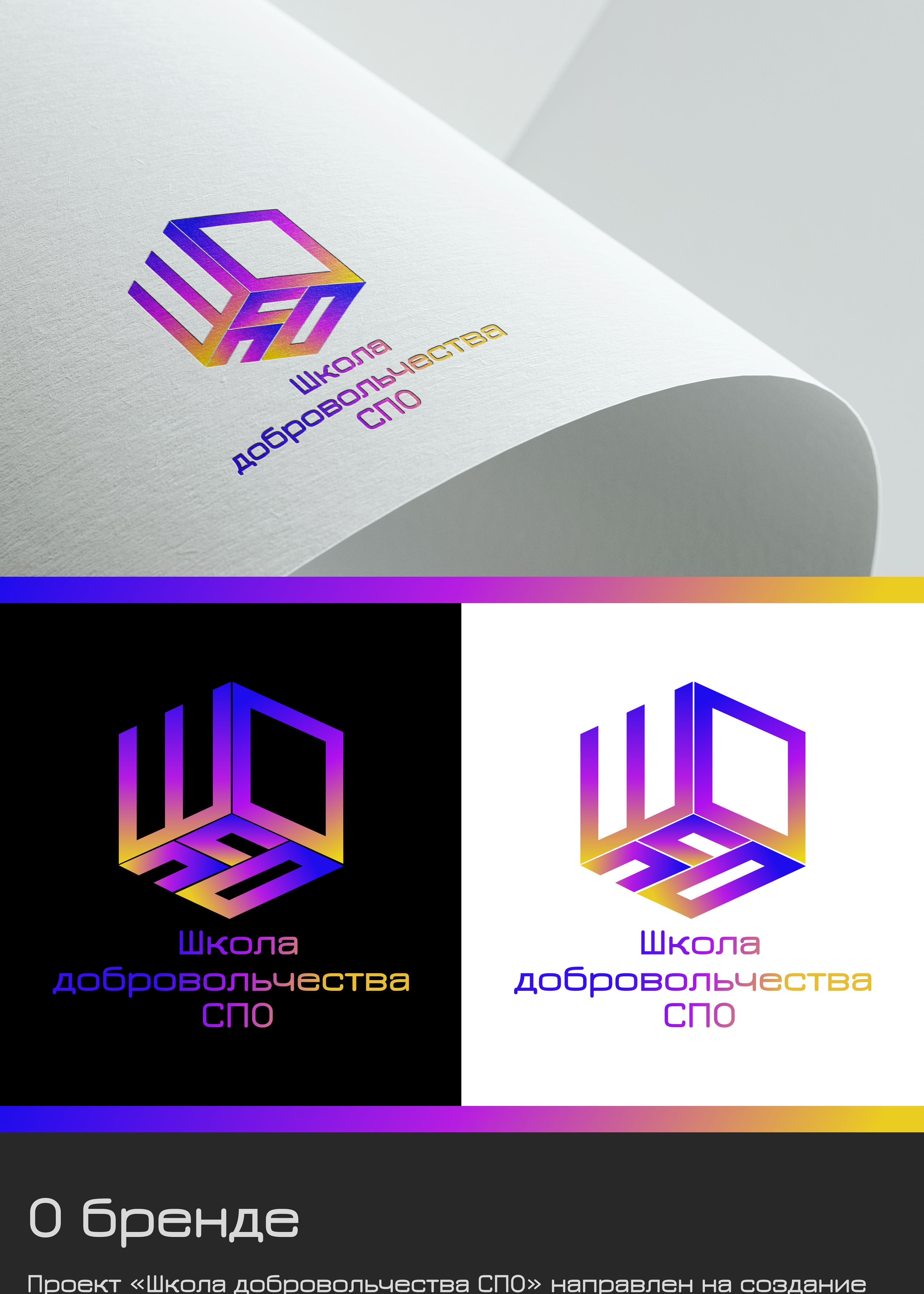 Школа добровольчества СПО — Изображение №1 — Брендинг на Dprofile