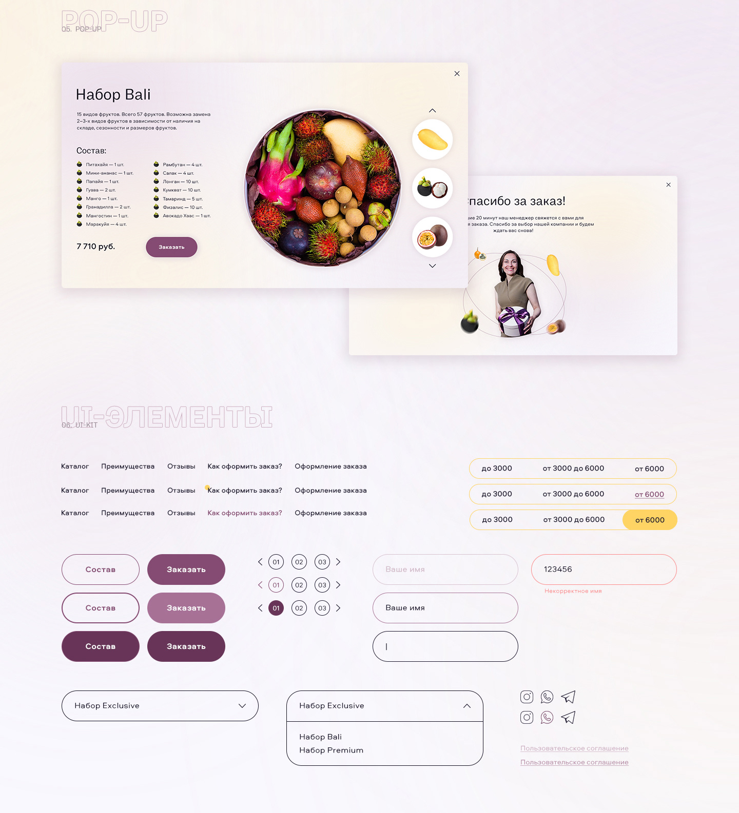Fruitique | Landing page — Изображение №3 — Интерфейсы, Брендинг на Dprofile