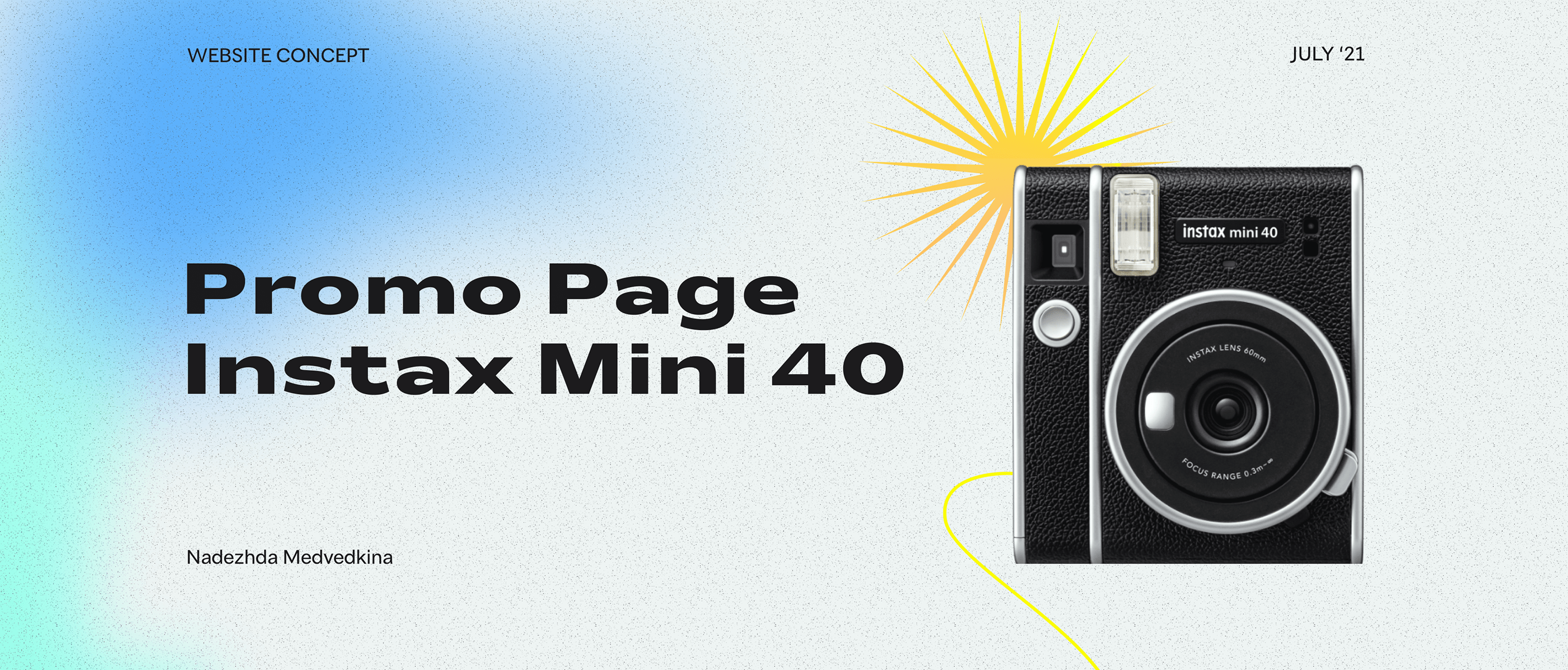 Промостраница Instax Mini 40 — Изображение №1 — Интерфейсы, Маркетинг на Dprofile