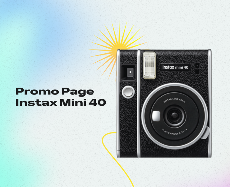 Промостраница Instax Mini 40 — Интерфейсы, Маркетинг на Dprofile